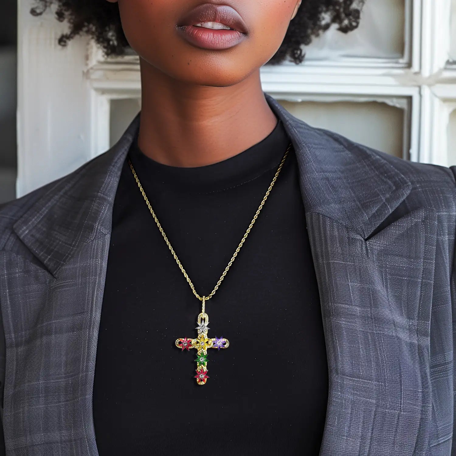 Women's Lily Infinity Cross Pendant