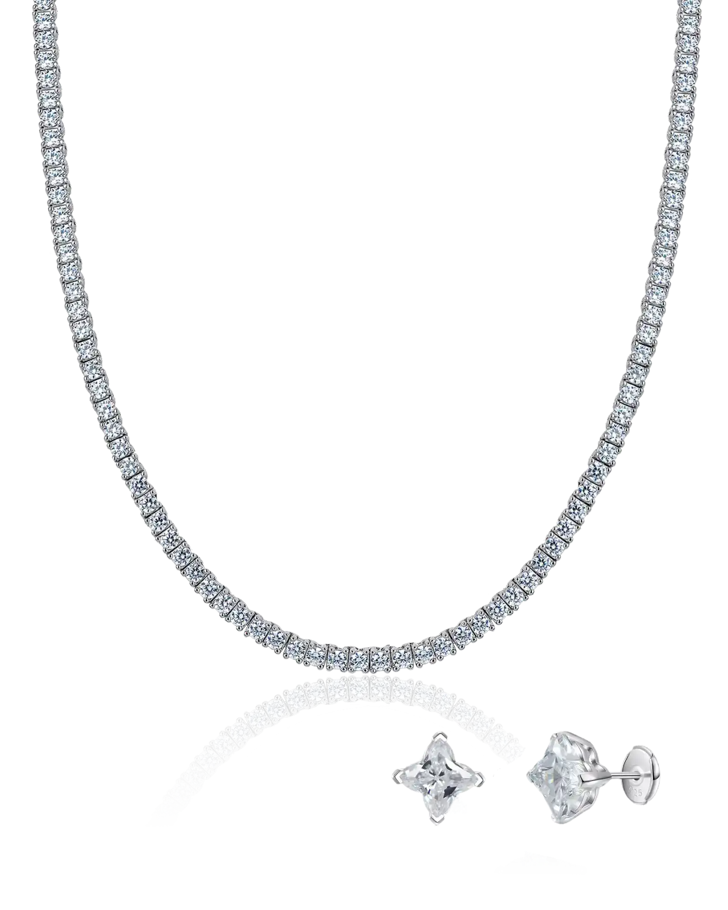 Sweet Edge Iced Chain & Ohrring-Set