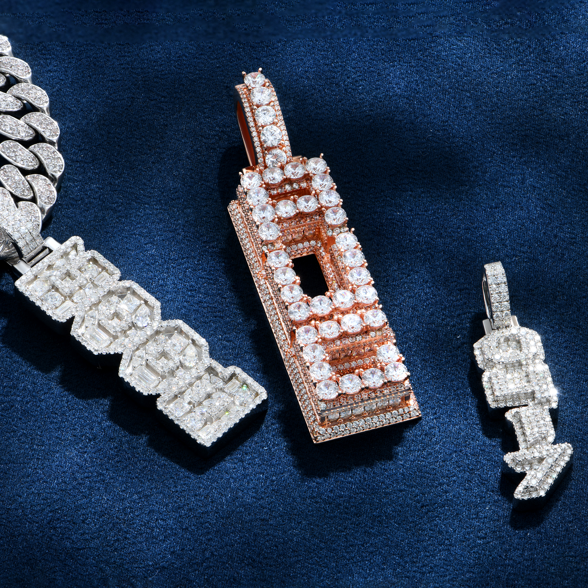 Custom Radiant Layers Vertical Letter Pendant