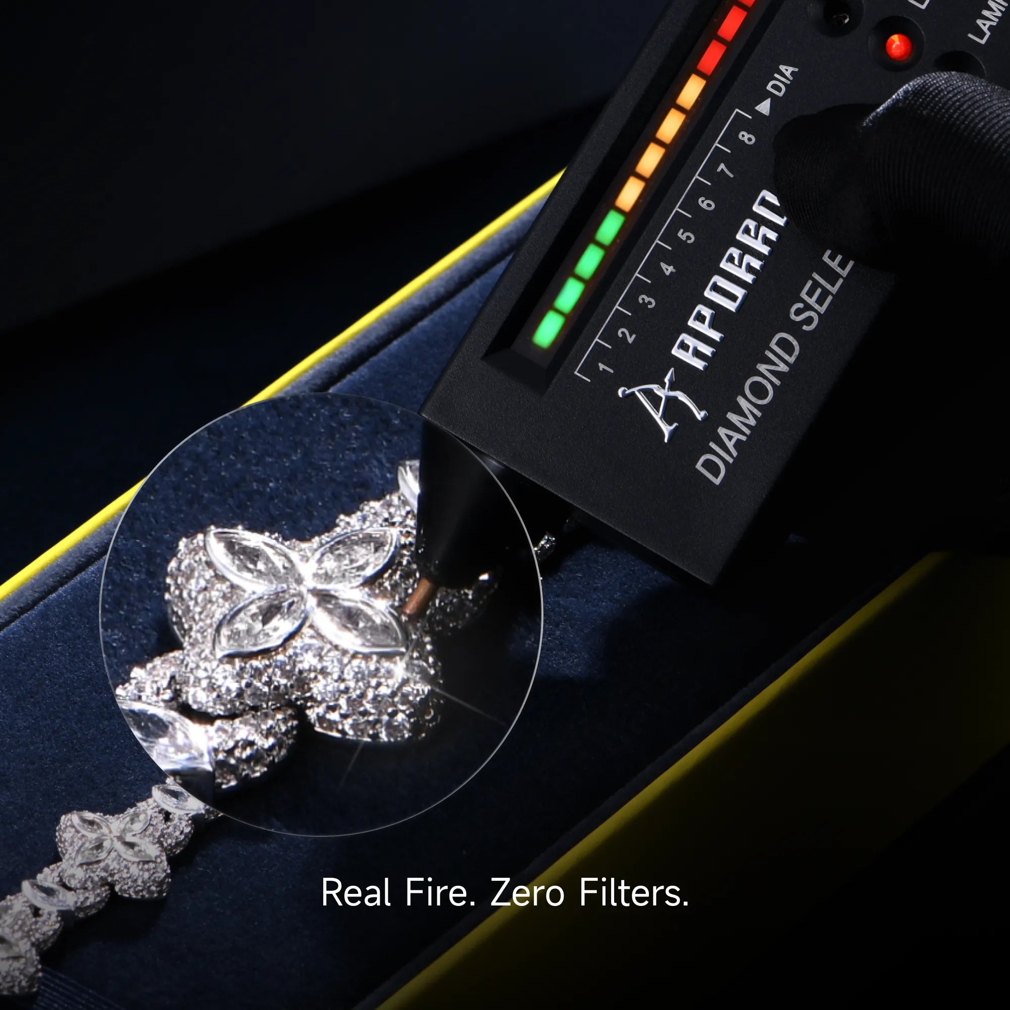 Bracciale Moissanite con trifoglio luminoso - diamante bianco