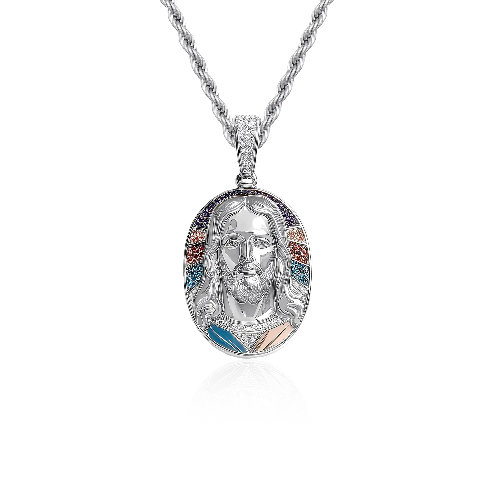 Radiant Icon Jesus Pendant - 38mm