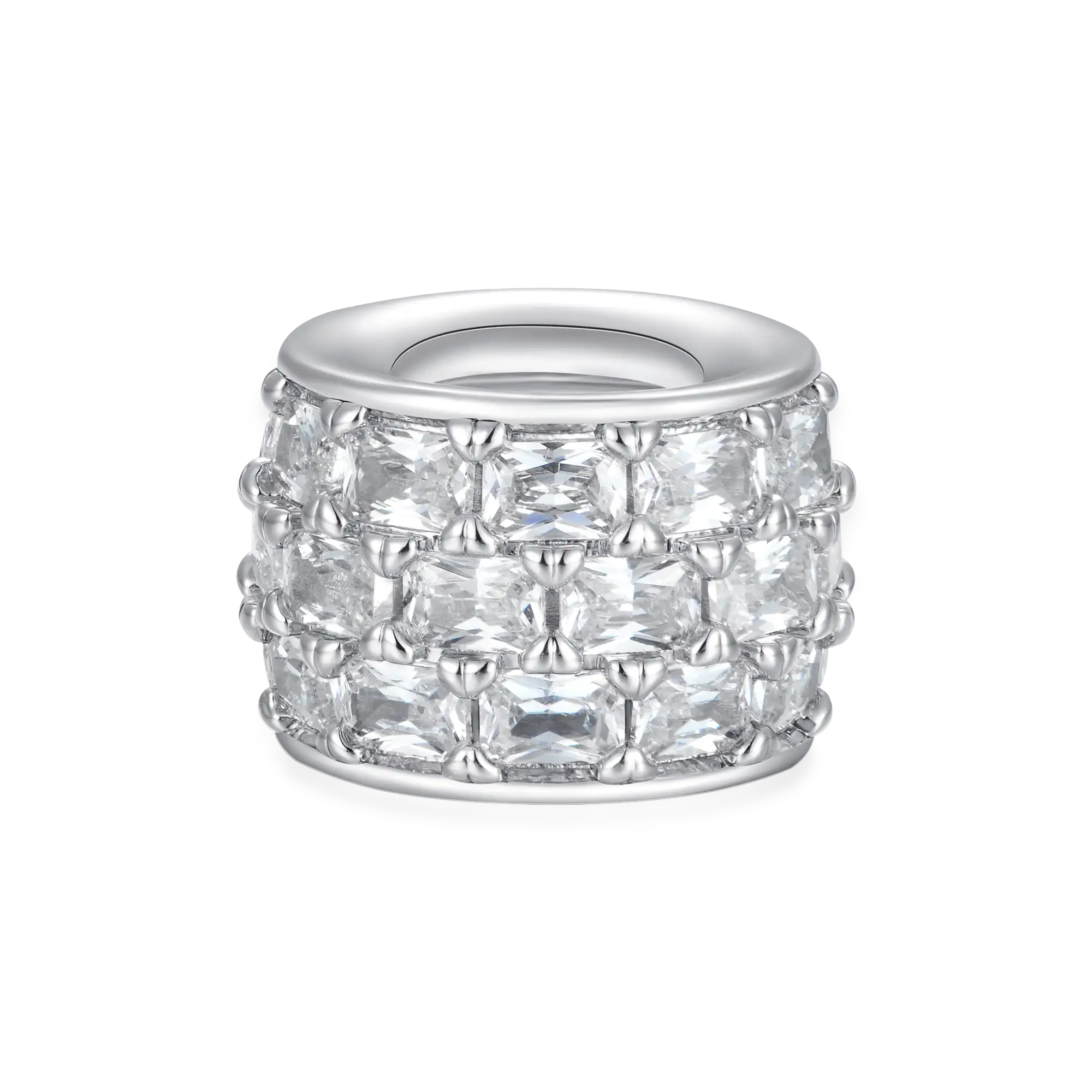 #Style_Emerald Cut#Color_White Gold
