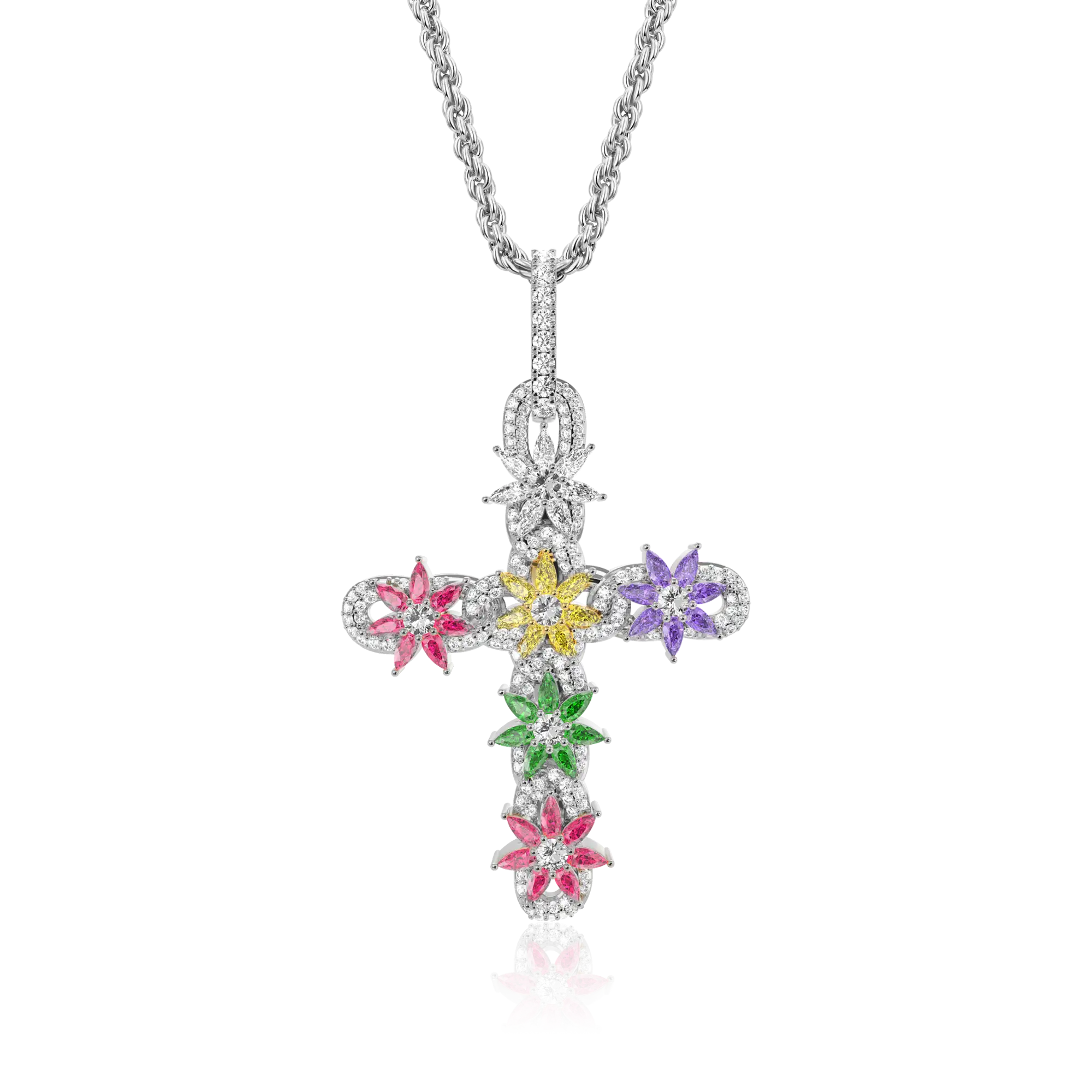 Lily Infinity Cross Pendant
