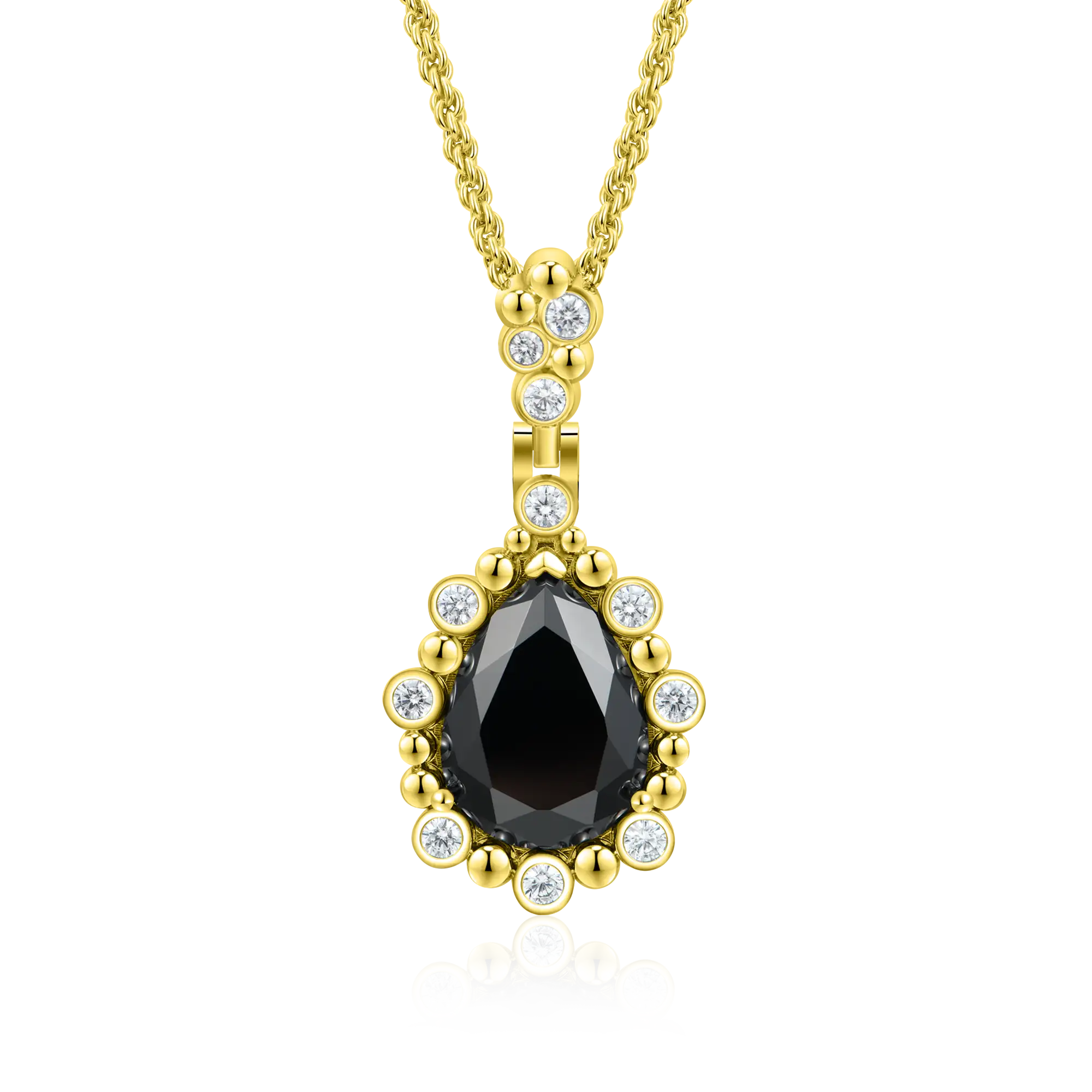 Enigma Black Teardrop Pendant
