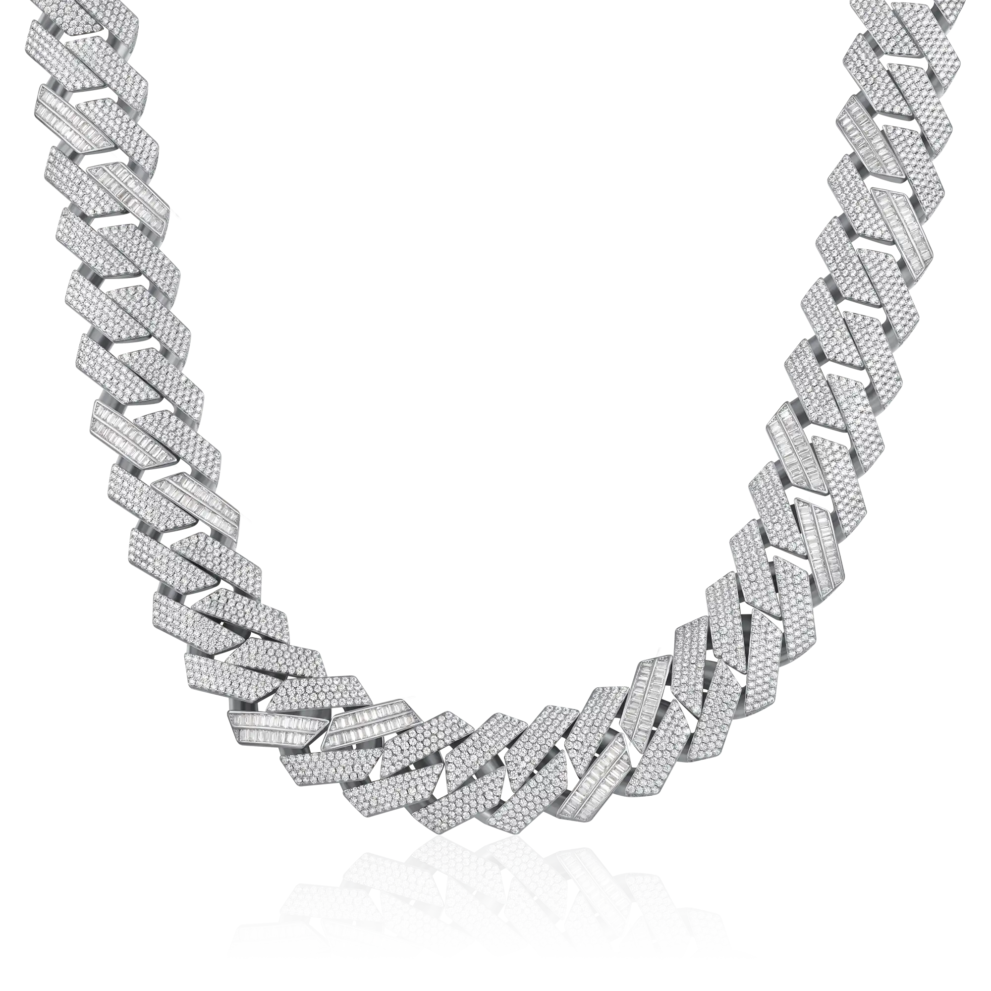 Custom Rollercoaster Buckle Prong Cuban Chain - 25mm