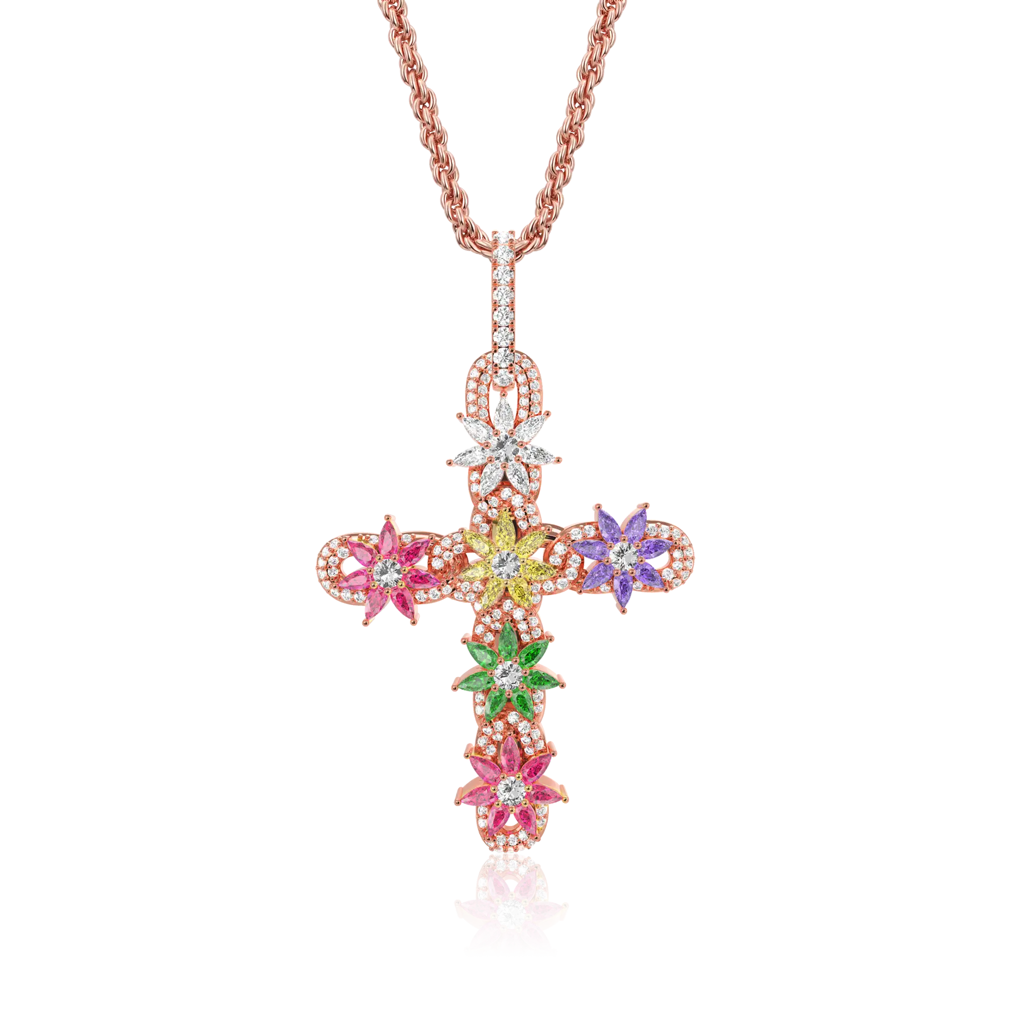 Lily Infinity Cross Pendant