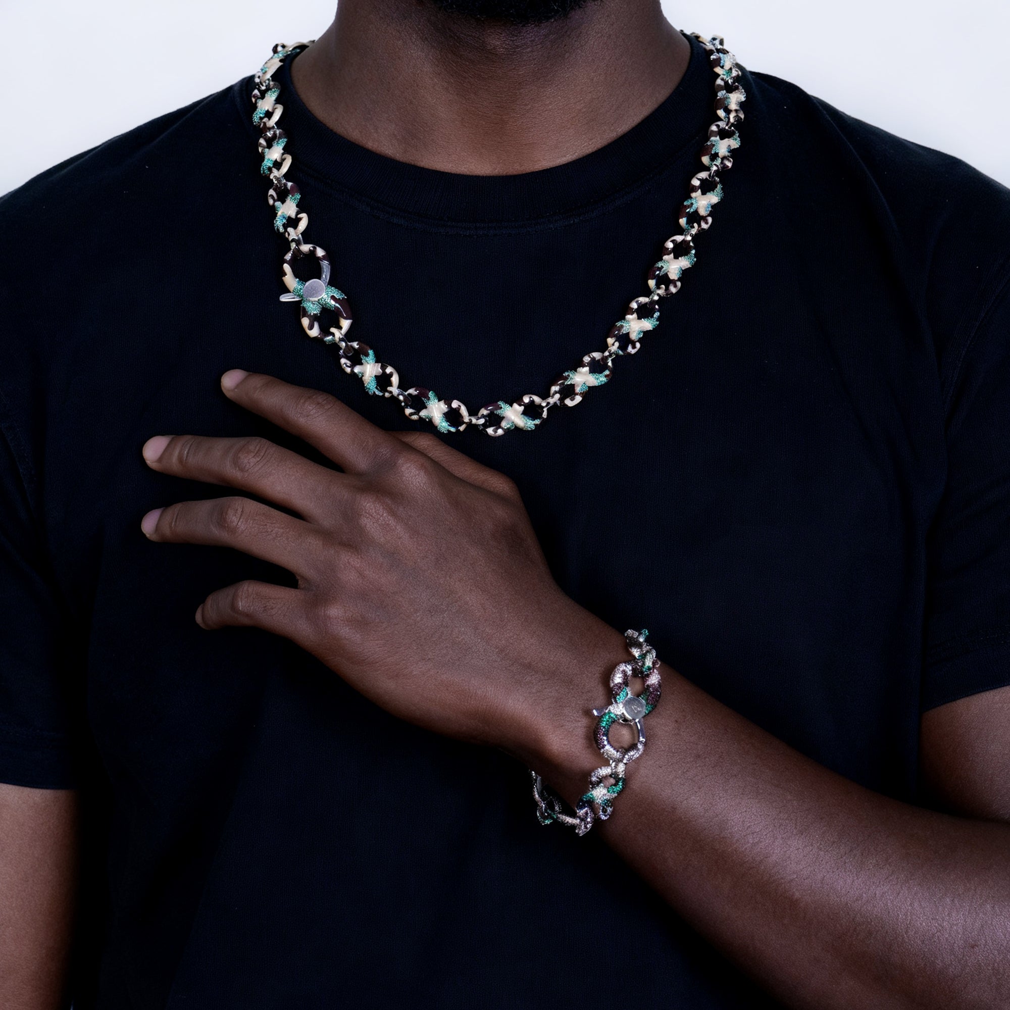 Bracciale a maglie ghiacciate Infinity OG Camo