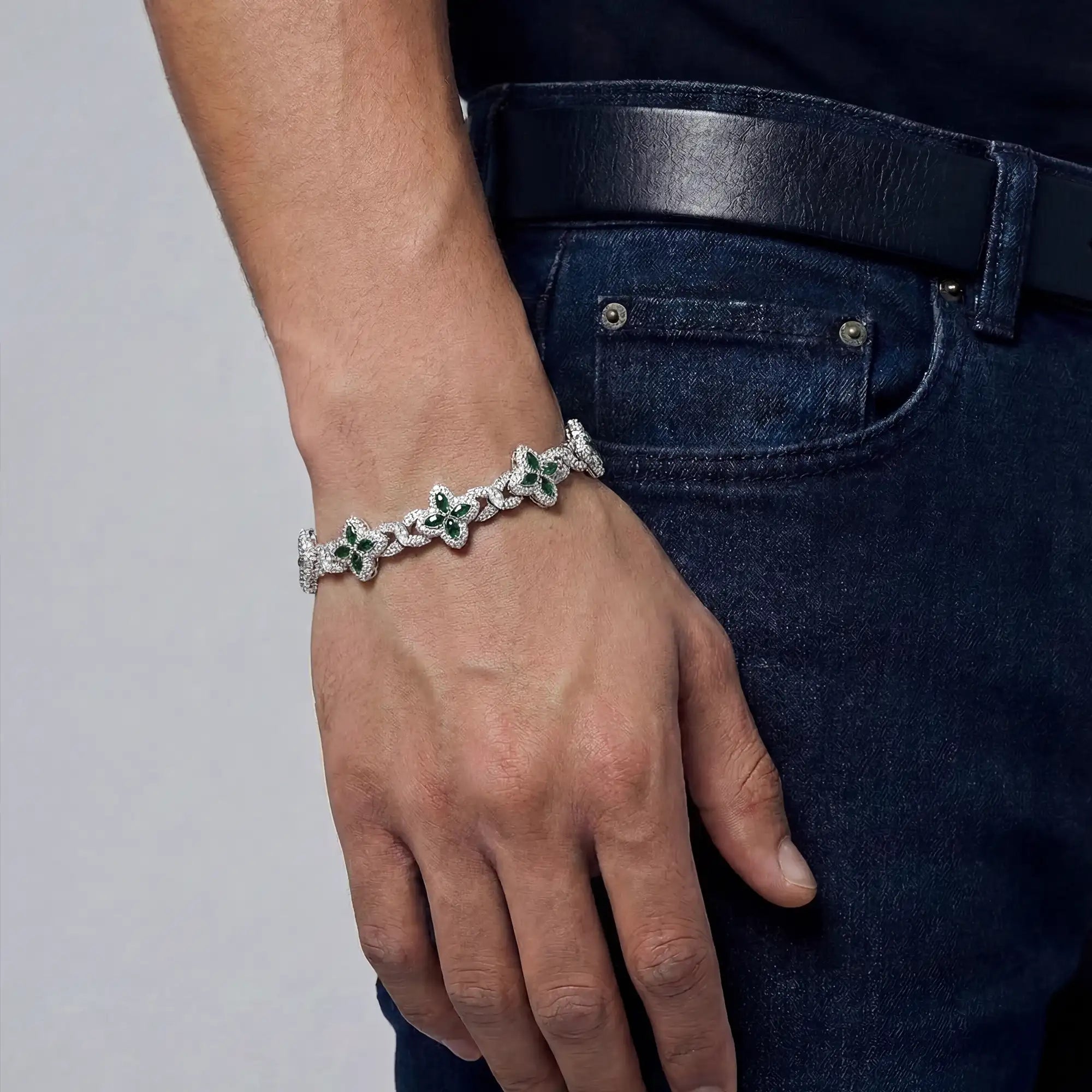 Iced Luminous Clover Bracelet