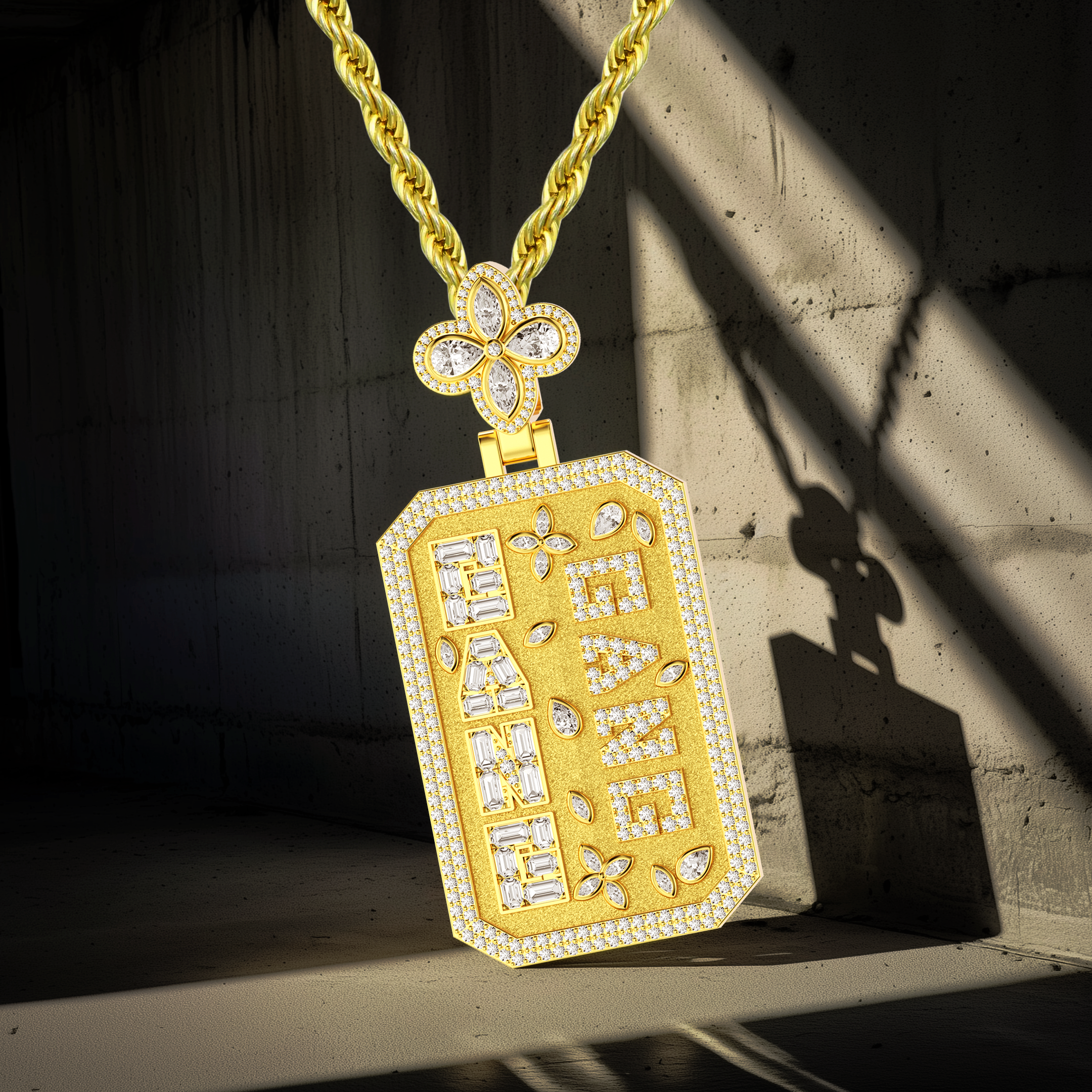 Lettere speciale personalizzato Cut Penderant Square
