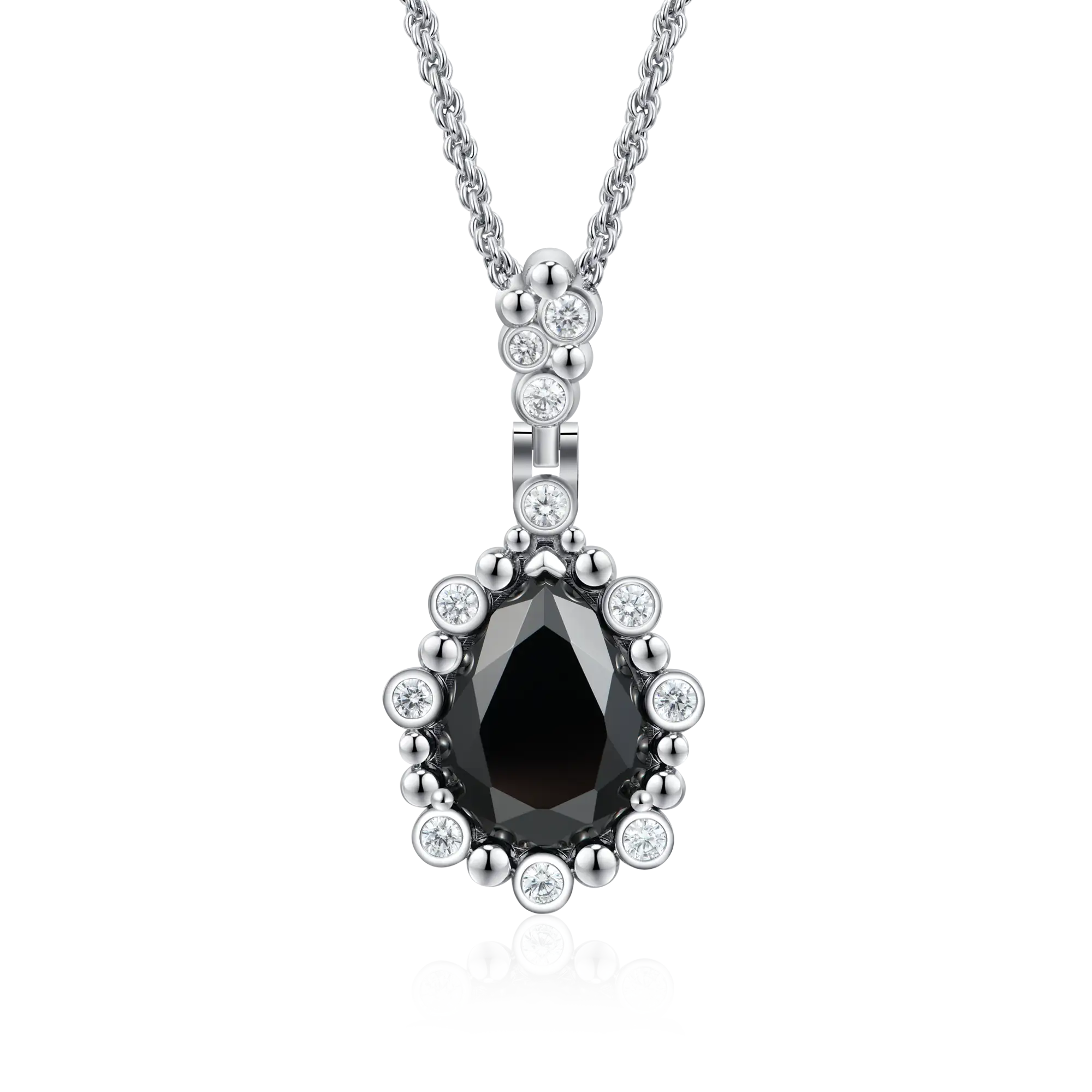 Enigma Black Teardrop Pendant