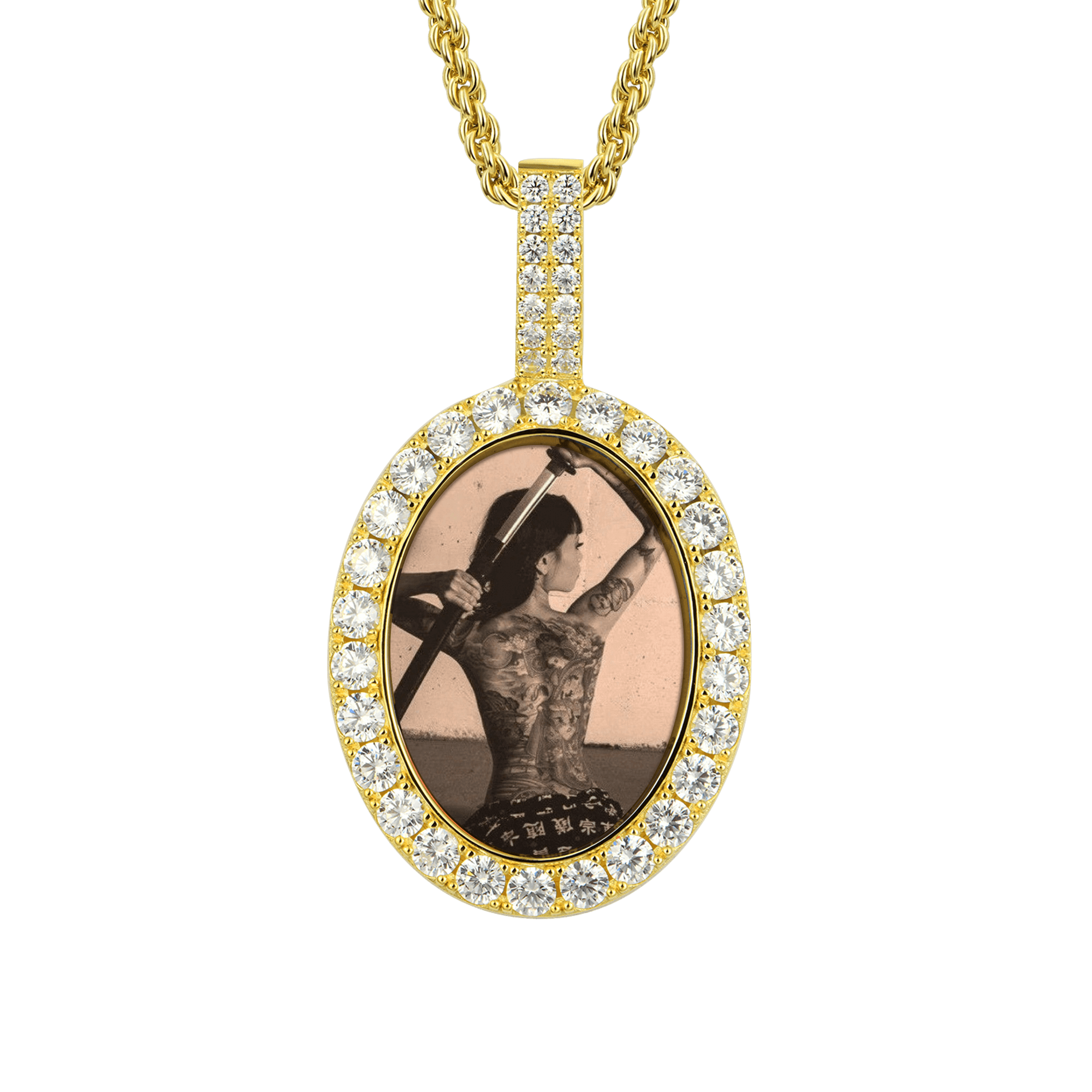 Custom Oval Photo Pendant