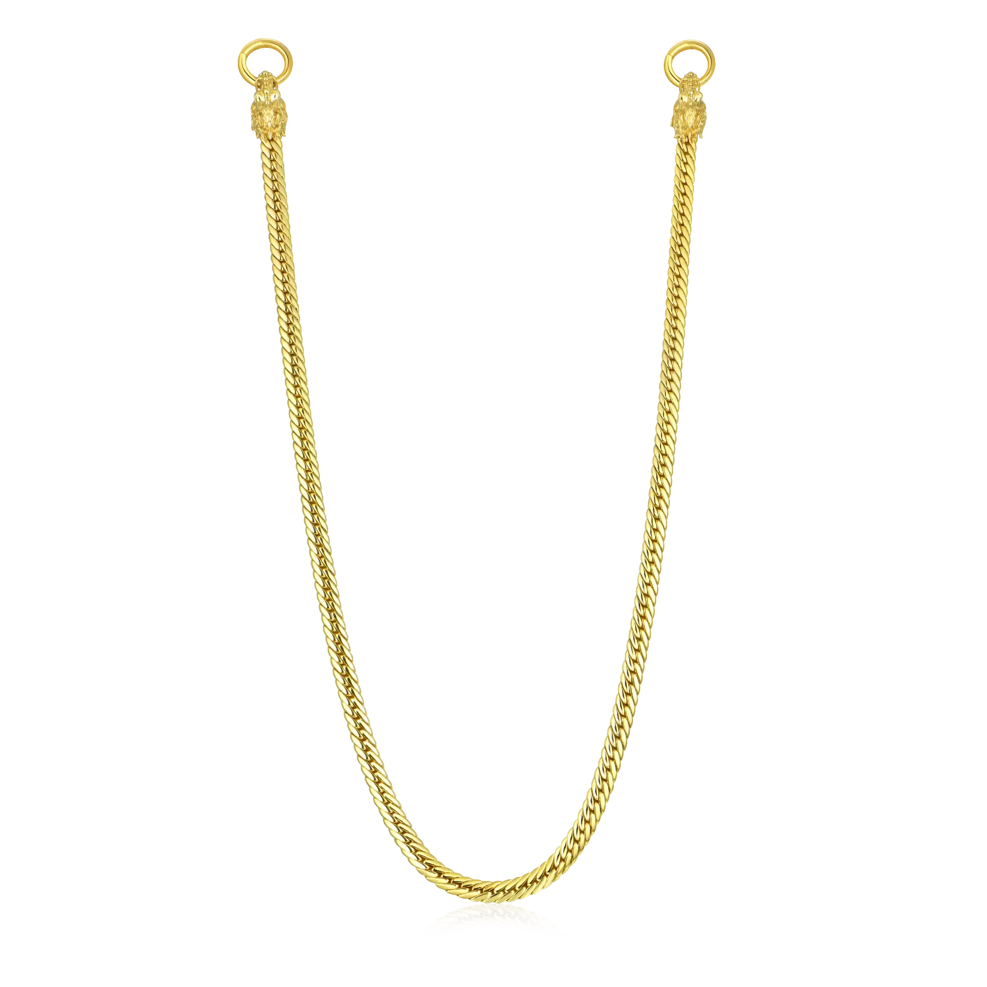 WONG Double Dragon Miami Cuban Chain & Wallet Chain - 8mm
