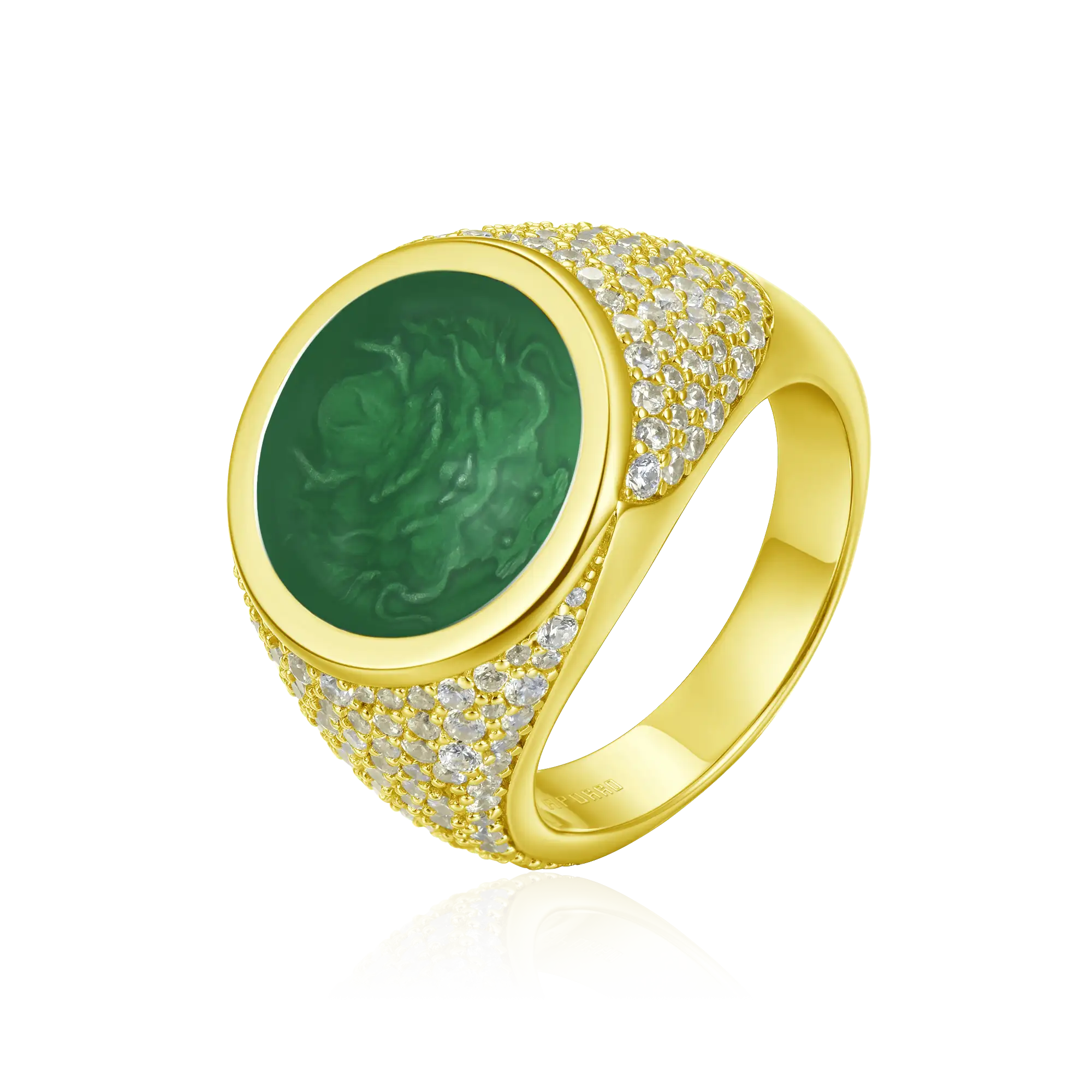 WONG Ⅱ Ridge Iced Out Signet Ring