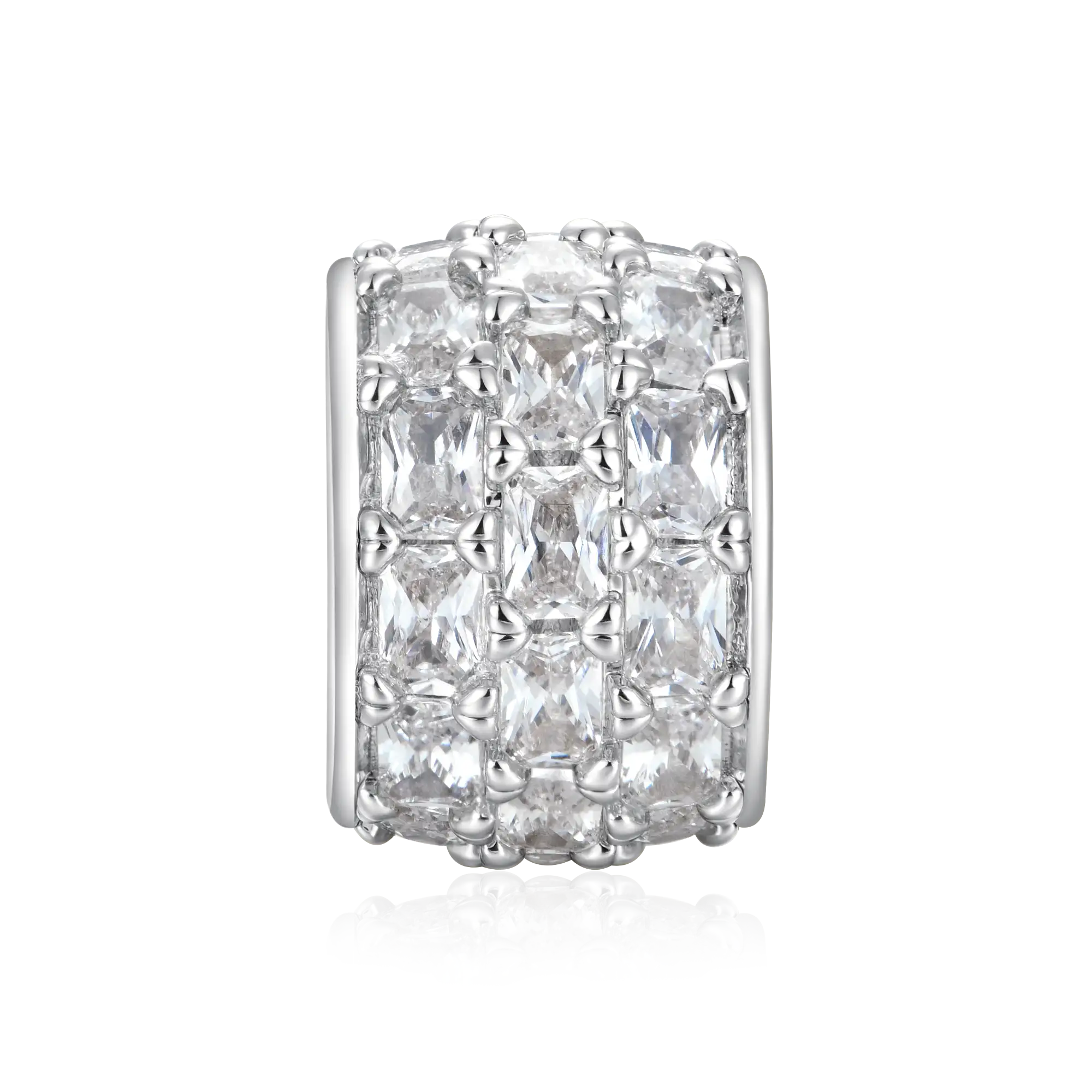 #Style_Emerald Cut#Color_White Gold