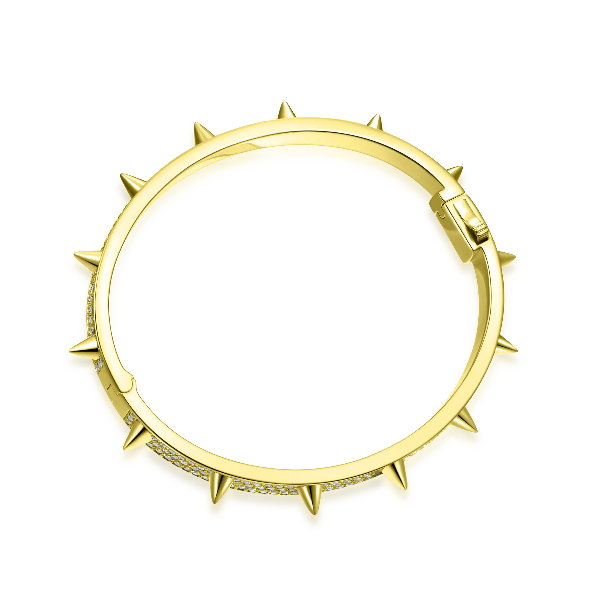 Pulsera de brazalete de espiga moissanite - 7 mm