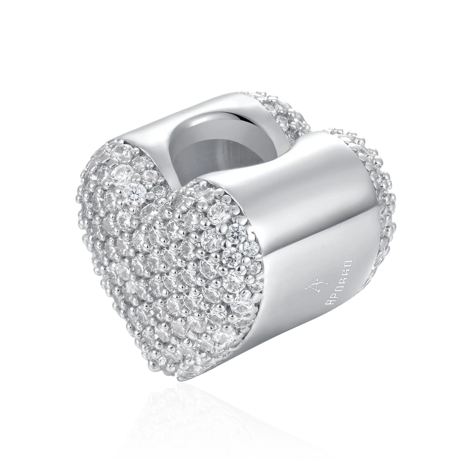 #Style_Heart#Color_White Gold