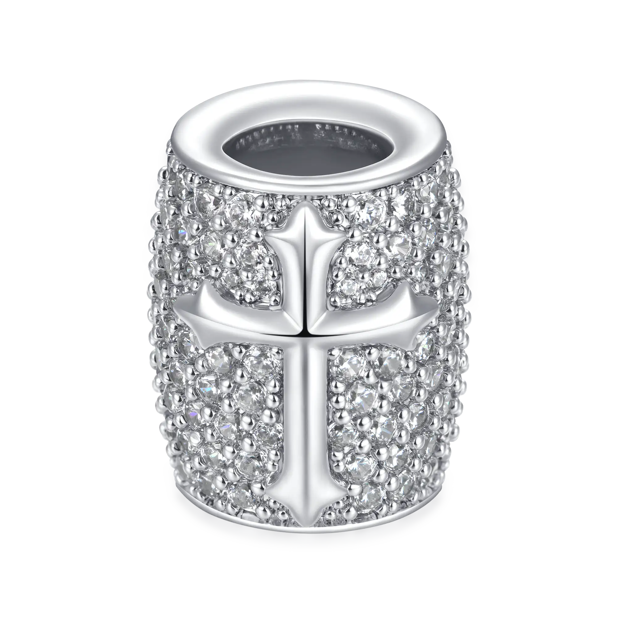 #Style_Round Cut#Color_White Gold
