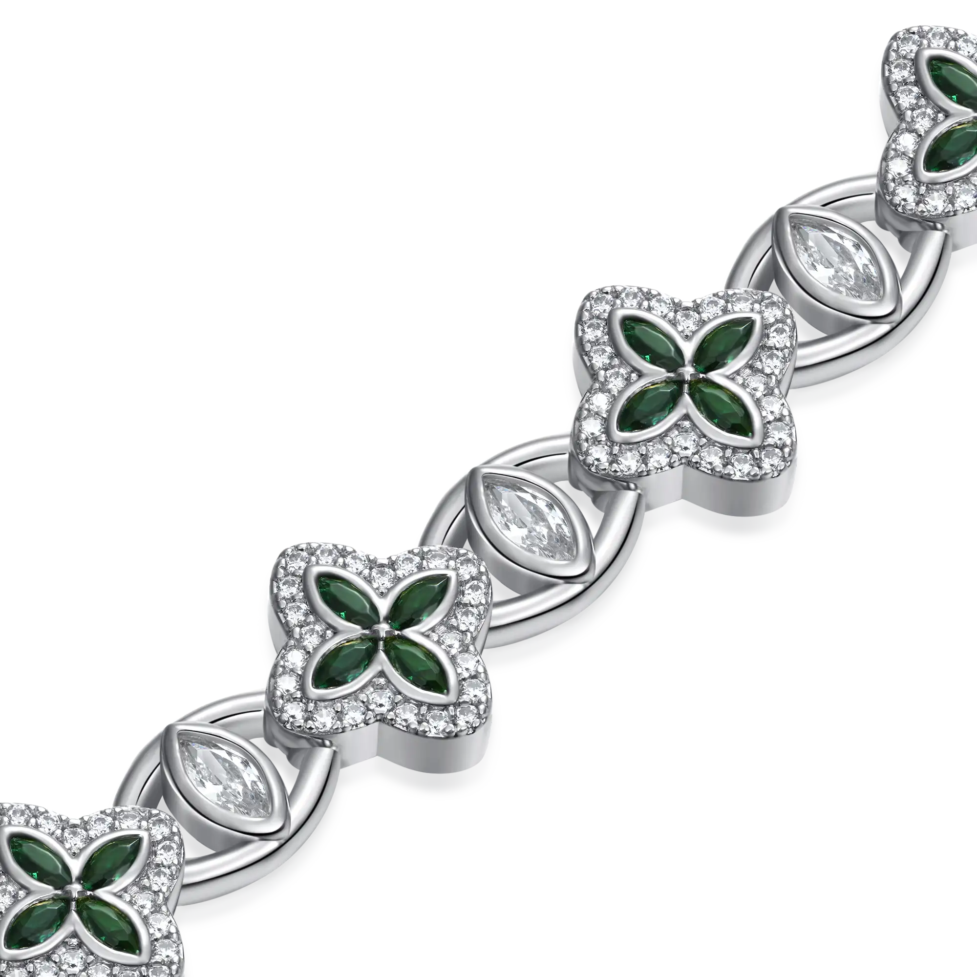 Iced Clover Eyes Blessing Bracelet