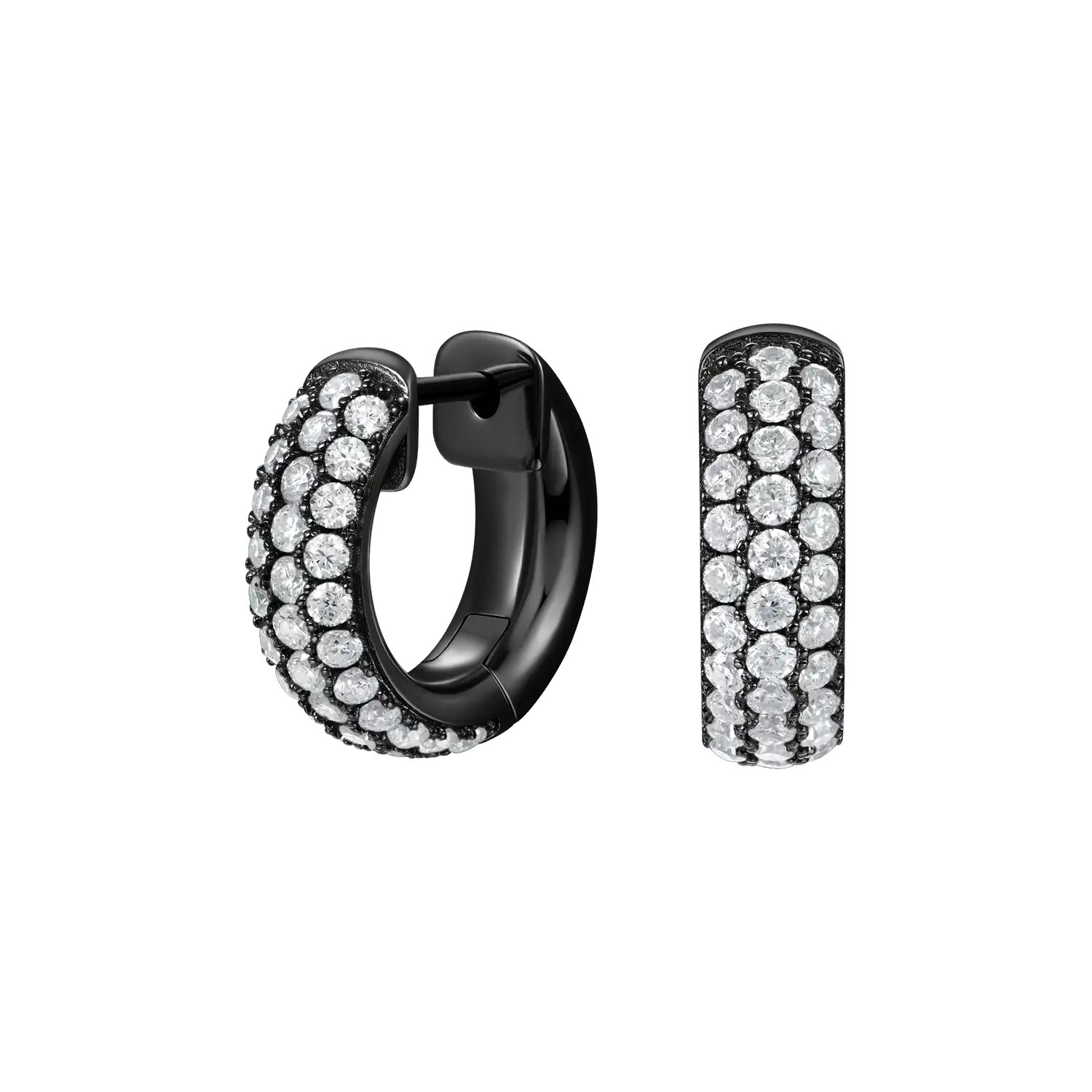 Pendiente de aro en racimo S925