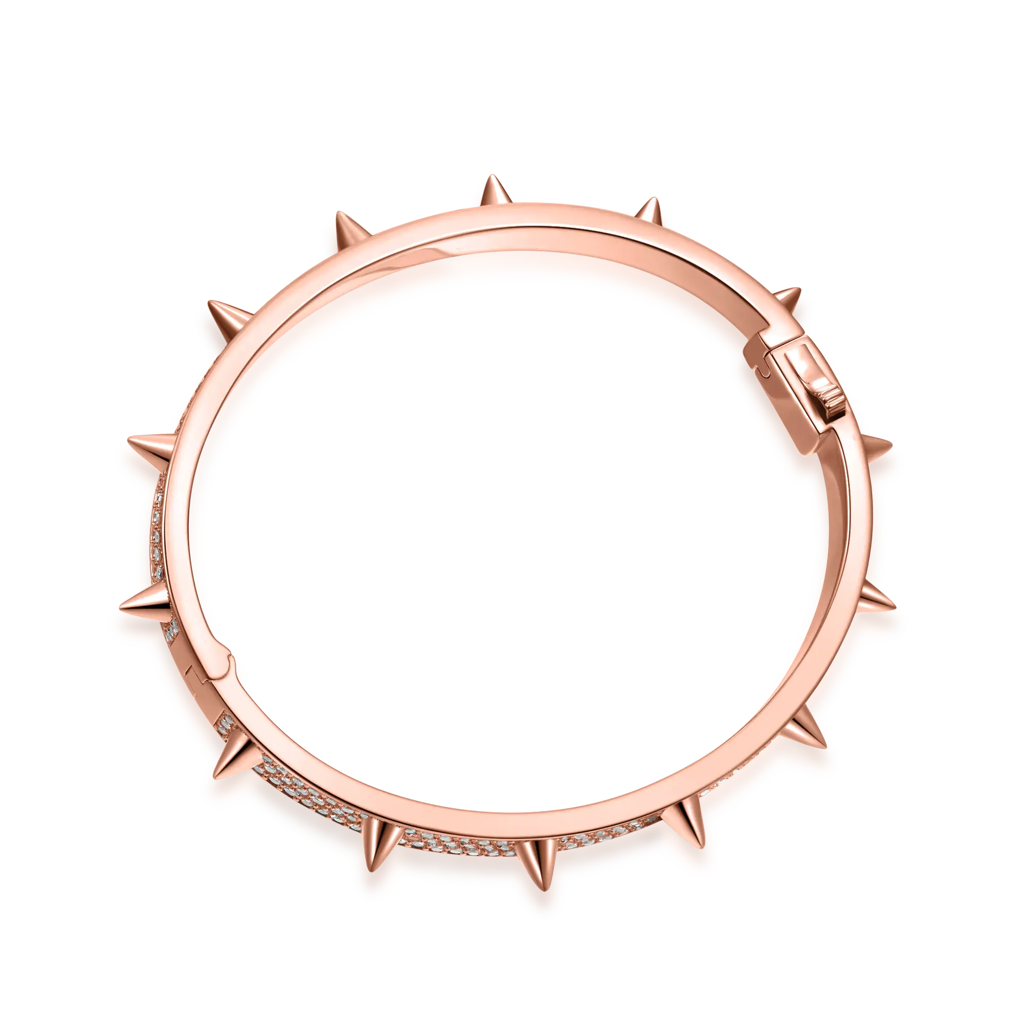 Pulsera de brazalete de espiga moissanite - 7 mm