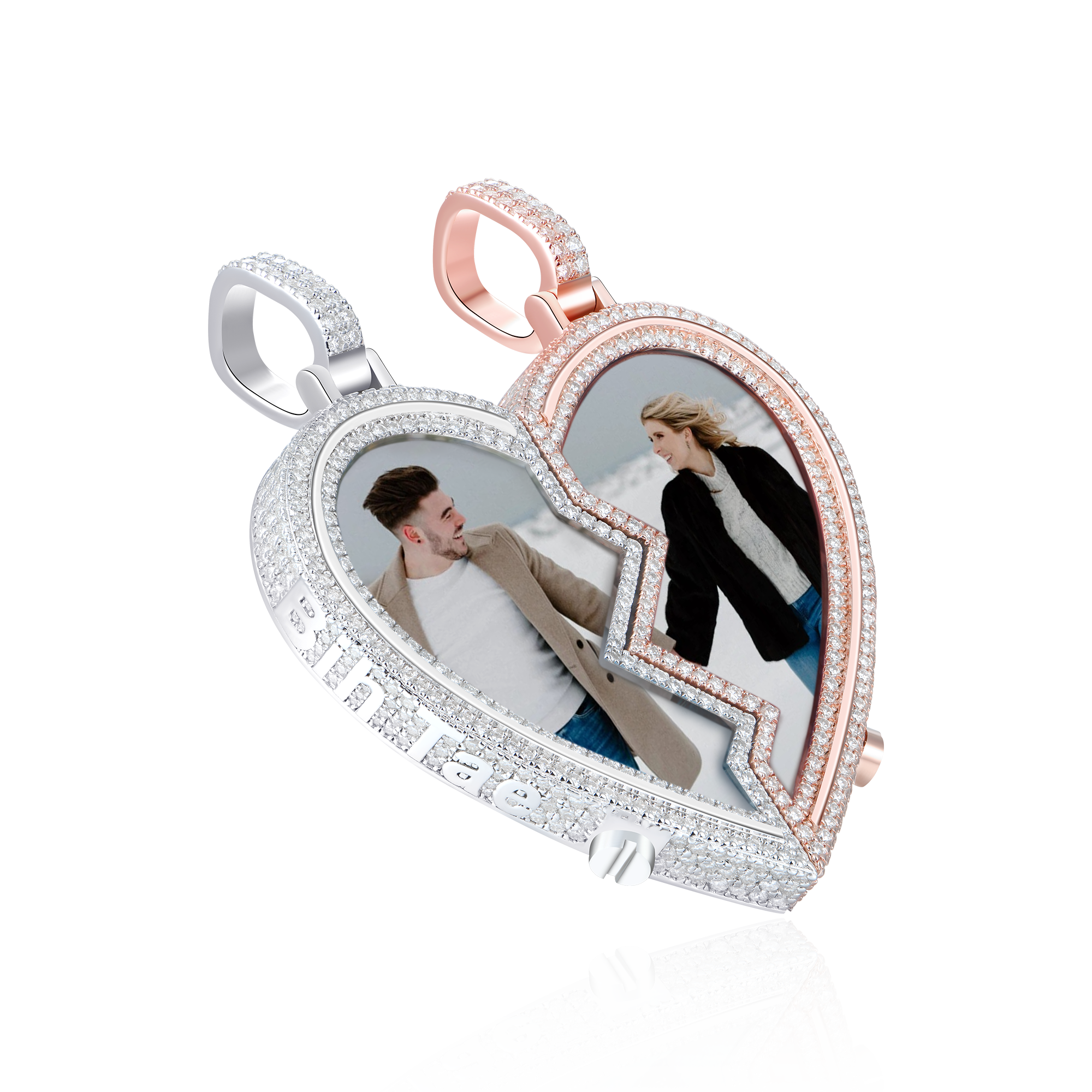 Custom Eternal Heart Frame Photo Pendant