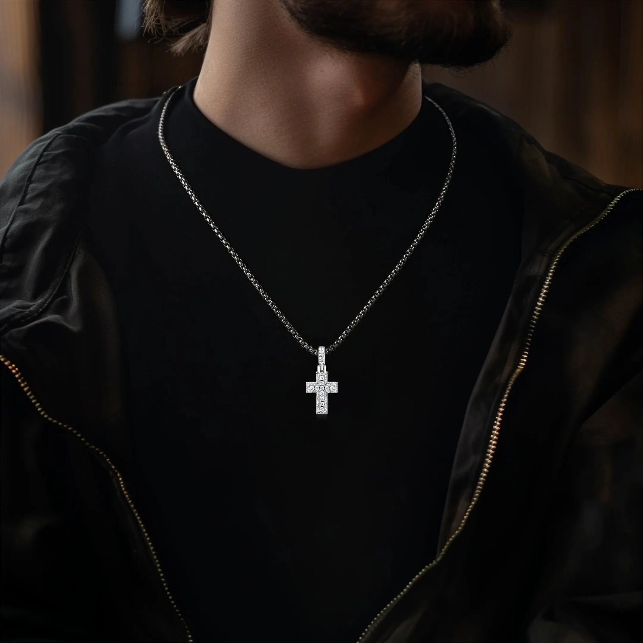 Brilliance Layered Cross Pendant - Small
