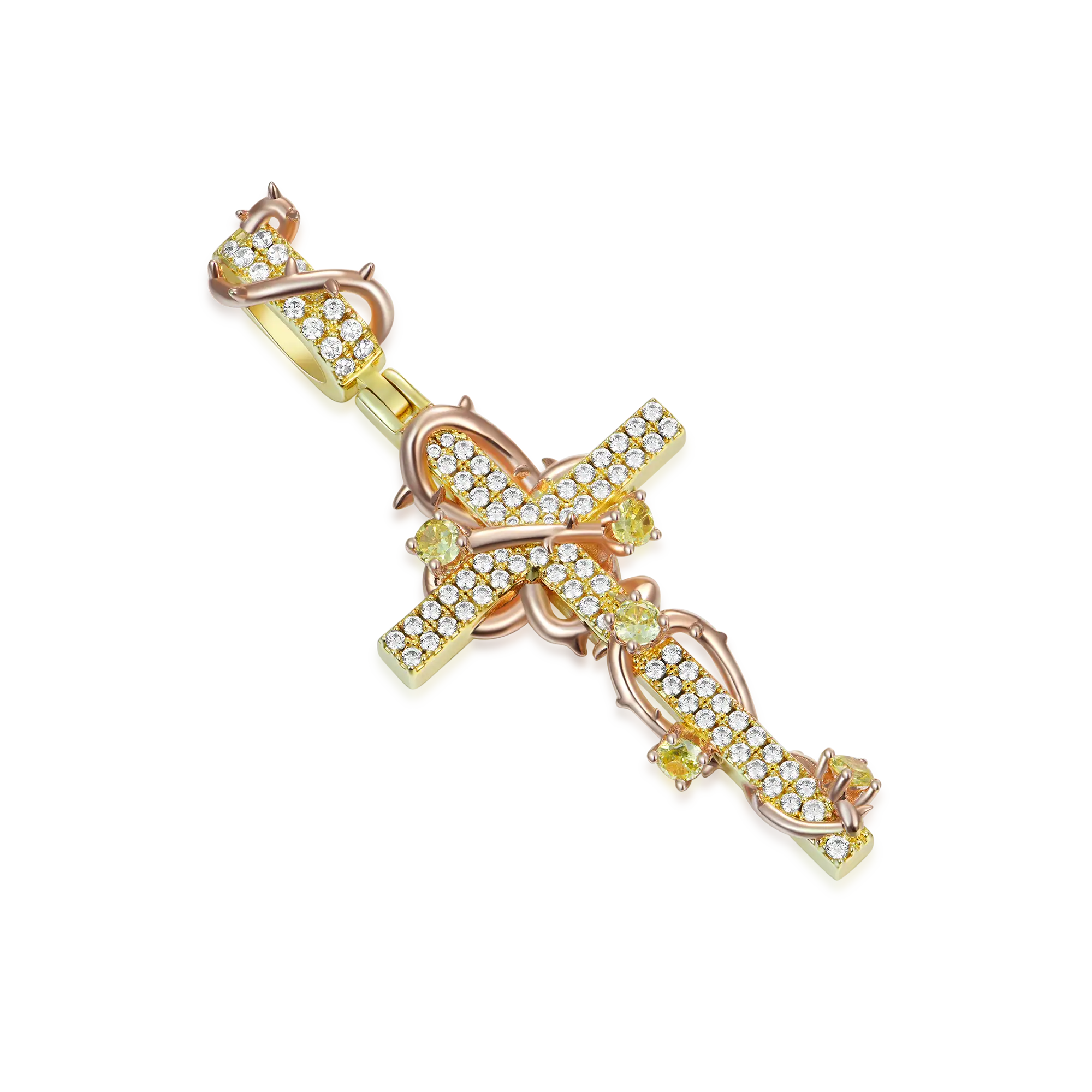 Thorned Rose Cross Pendant