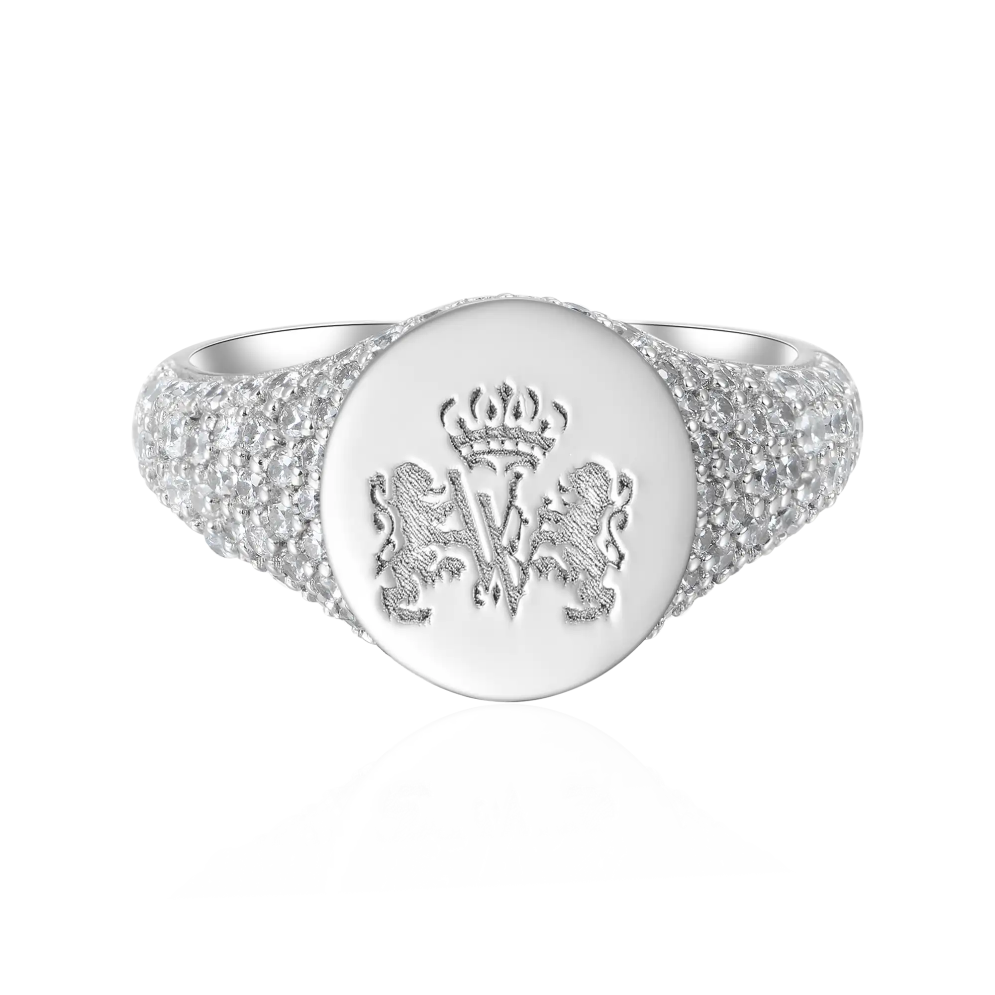 Anillo de sello helado personalizado - Patrón