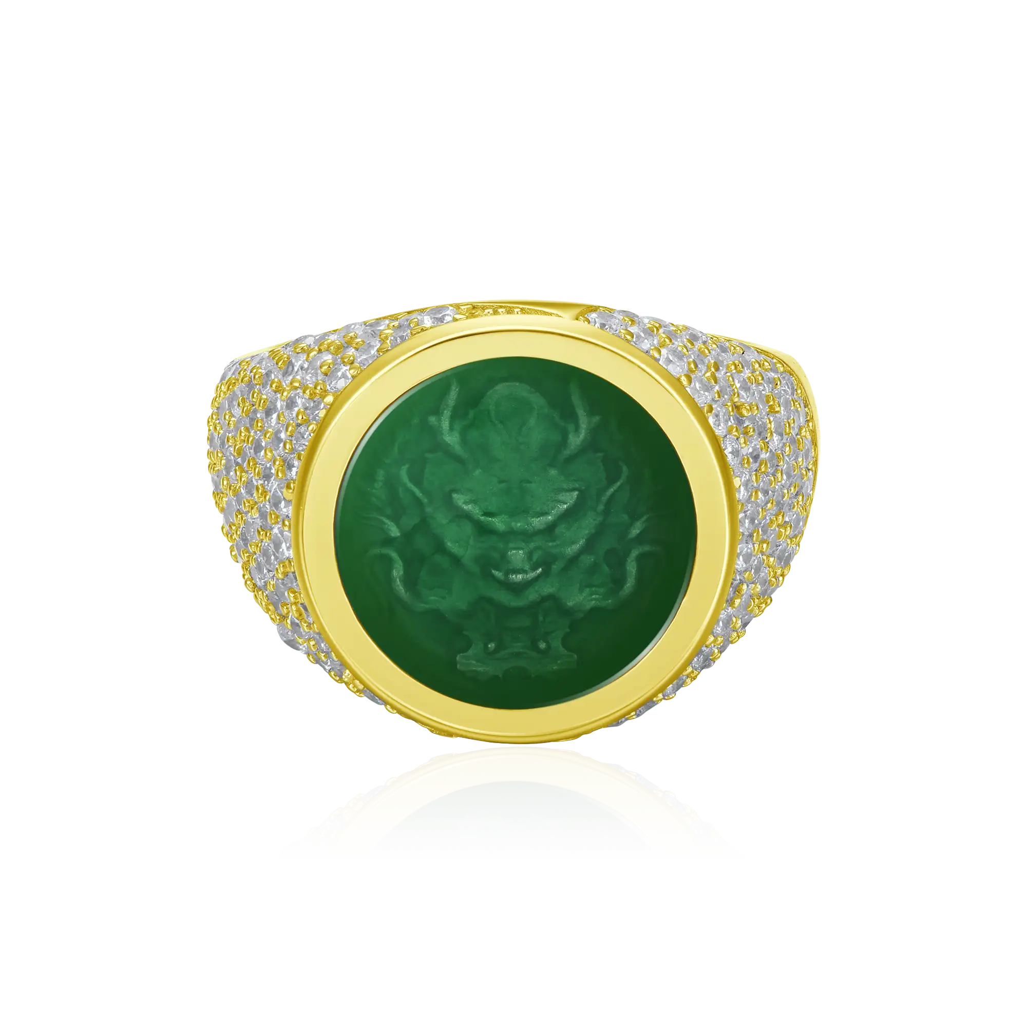 WONG Ⅱ Ridge Iced Out Signet Ring