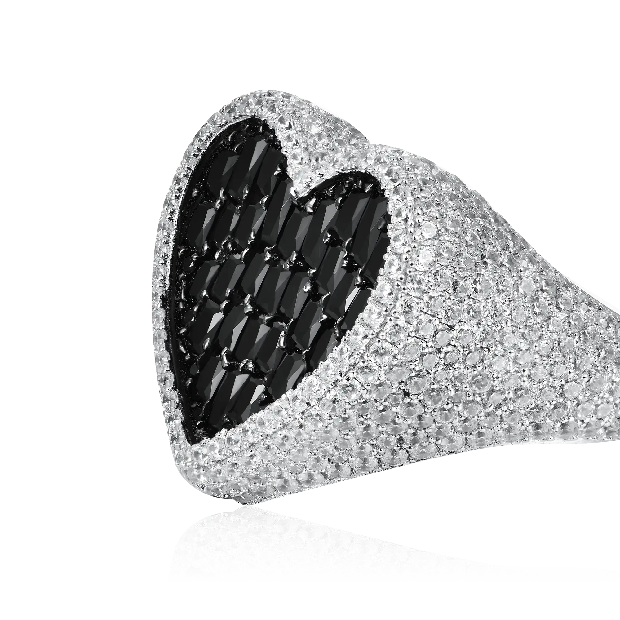 Custom Heart Shaped Baguette Ring