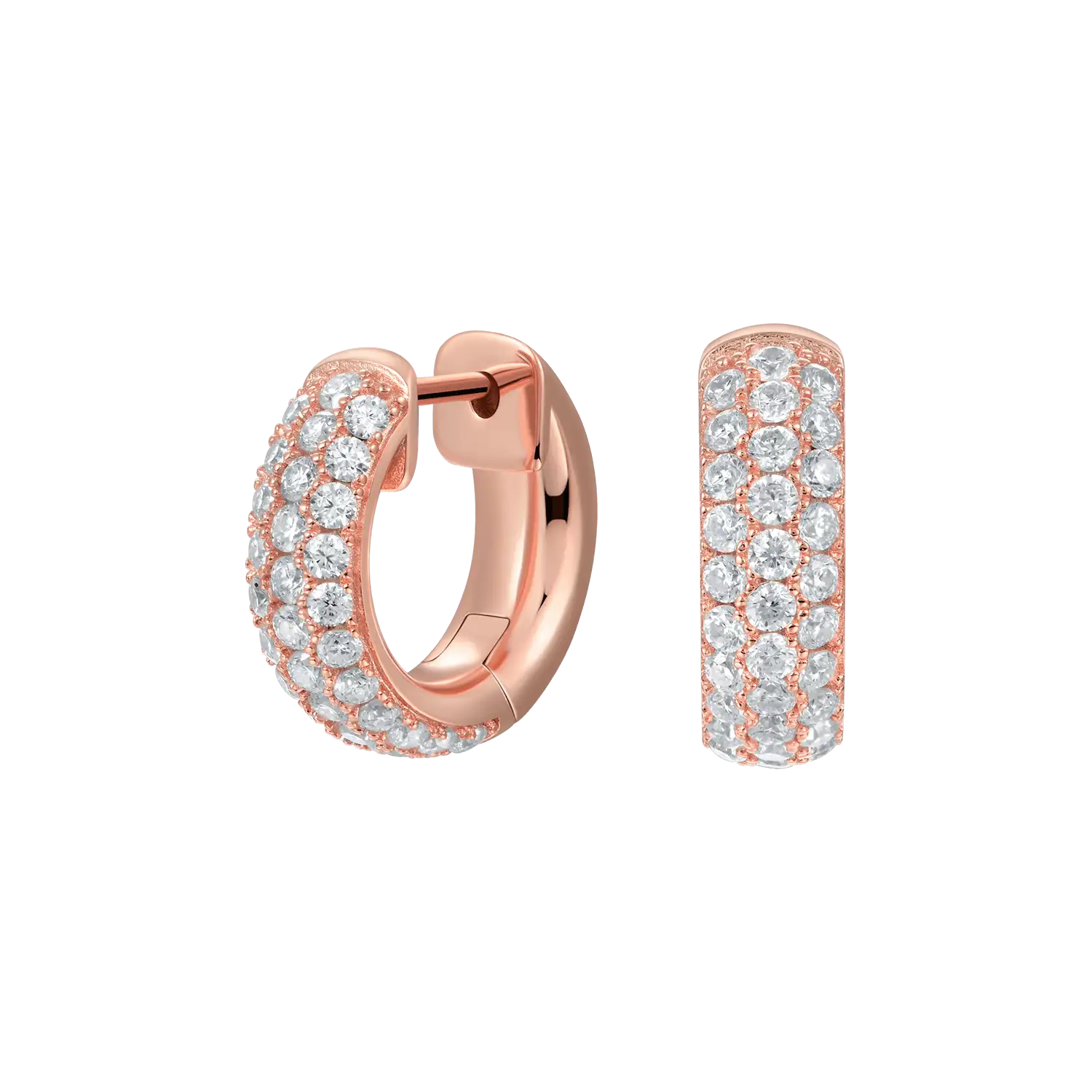 Pendiente de aro en racimo S925