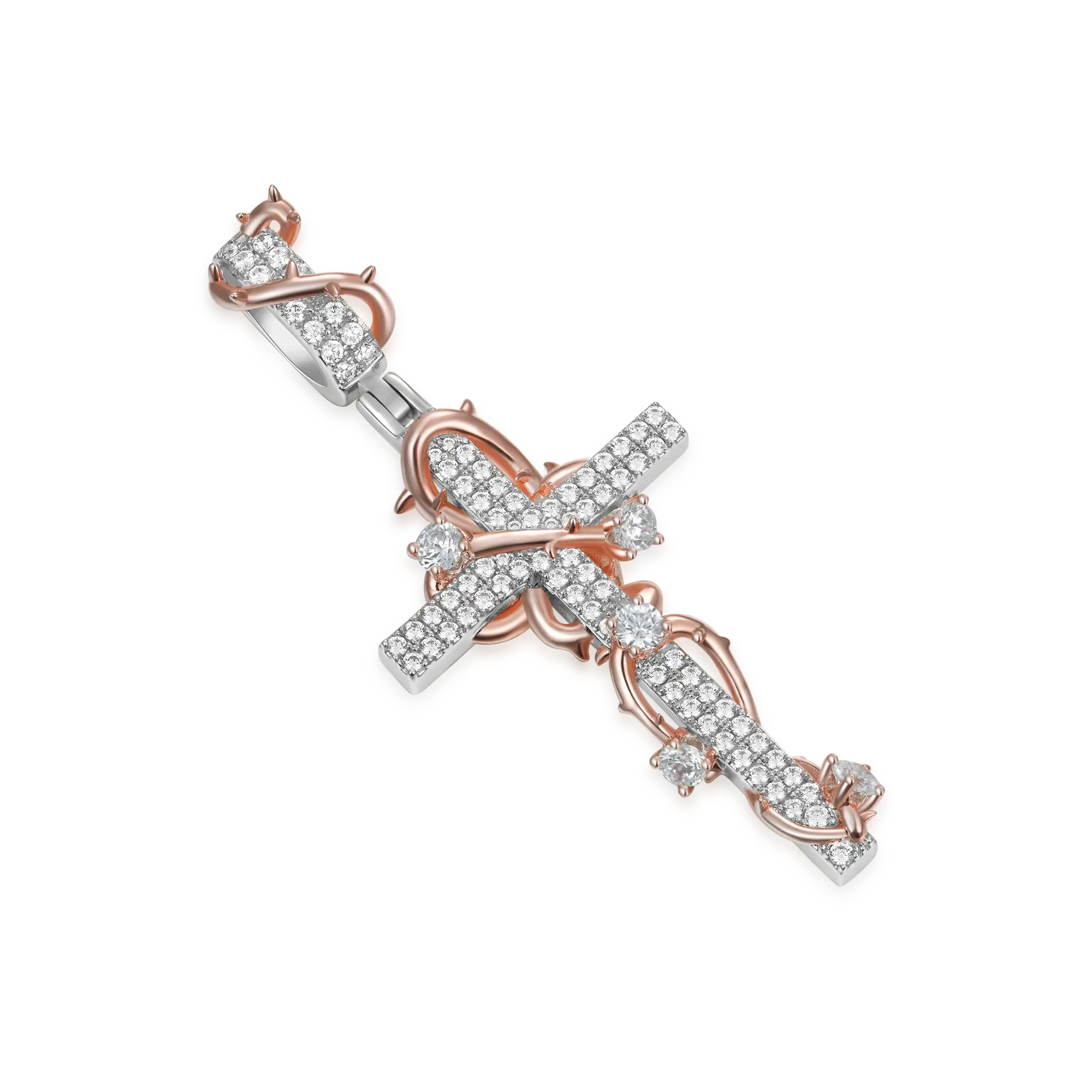 Thorned Rose Cross Pendant