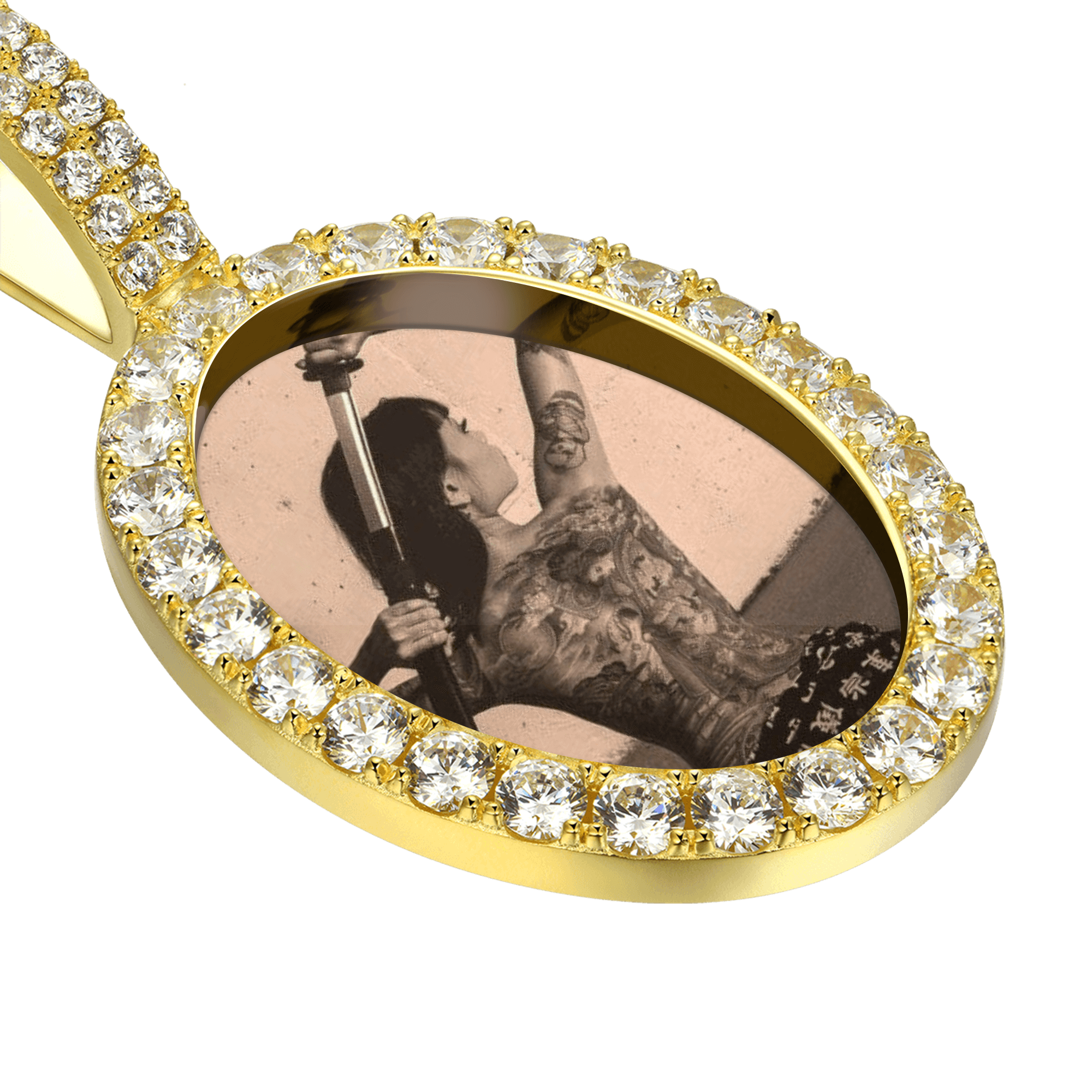 Custom Oval Photo Pendant