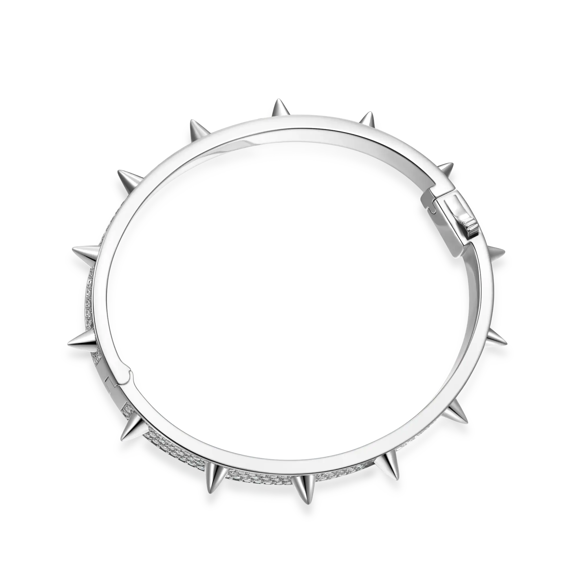 Pulsera de brazalete de espiga moissanite - 7 mm