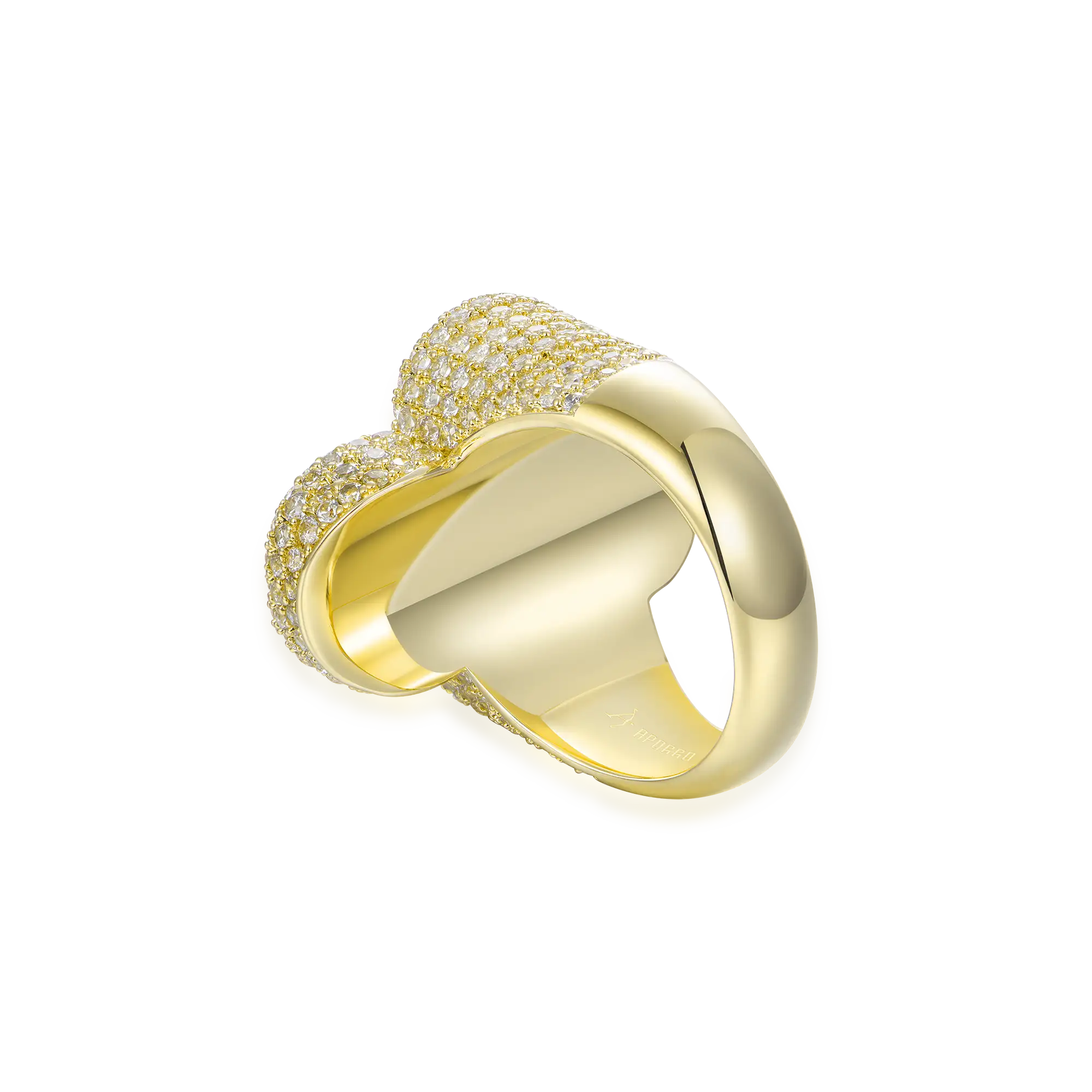 Iced Vitraux Vintage Rose Window Cross Ring