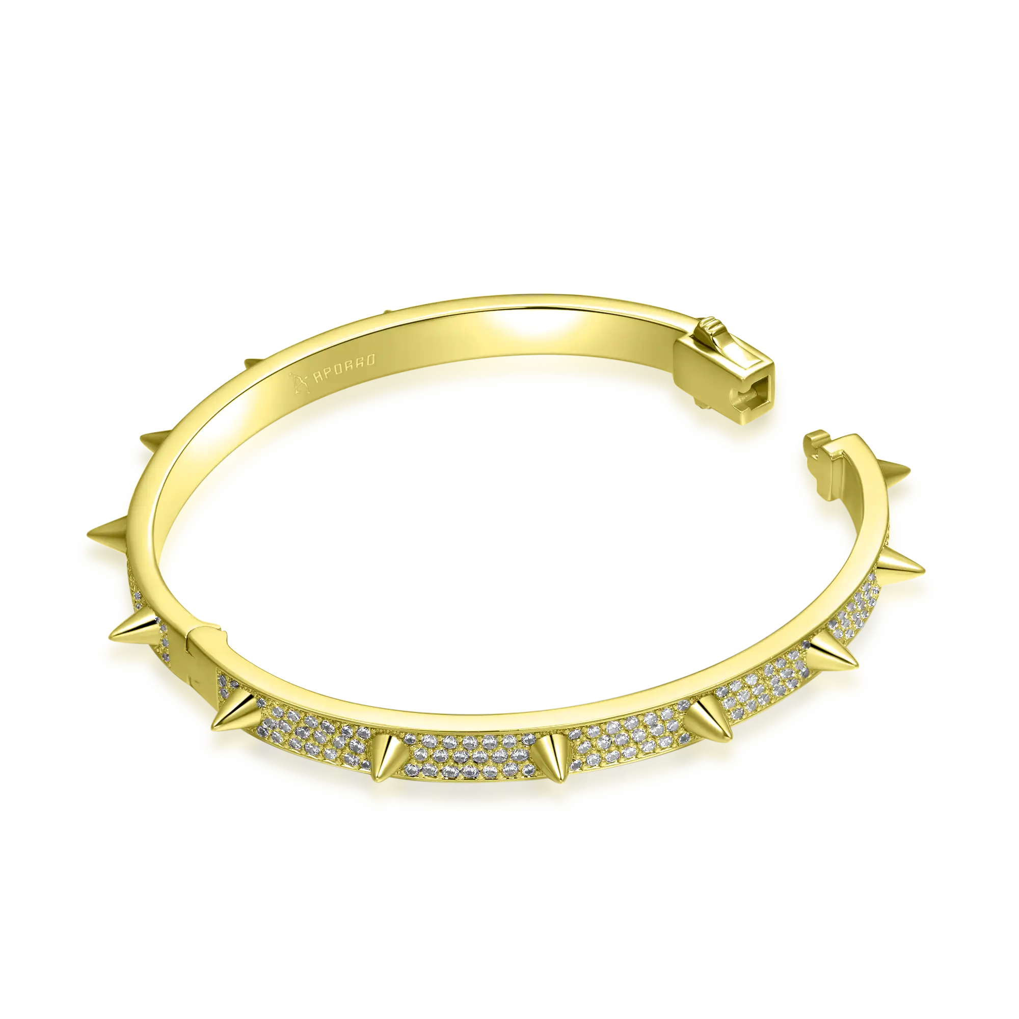Pulsera de brazalete de espiga moissanite - 7 mm