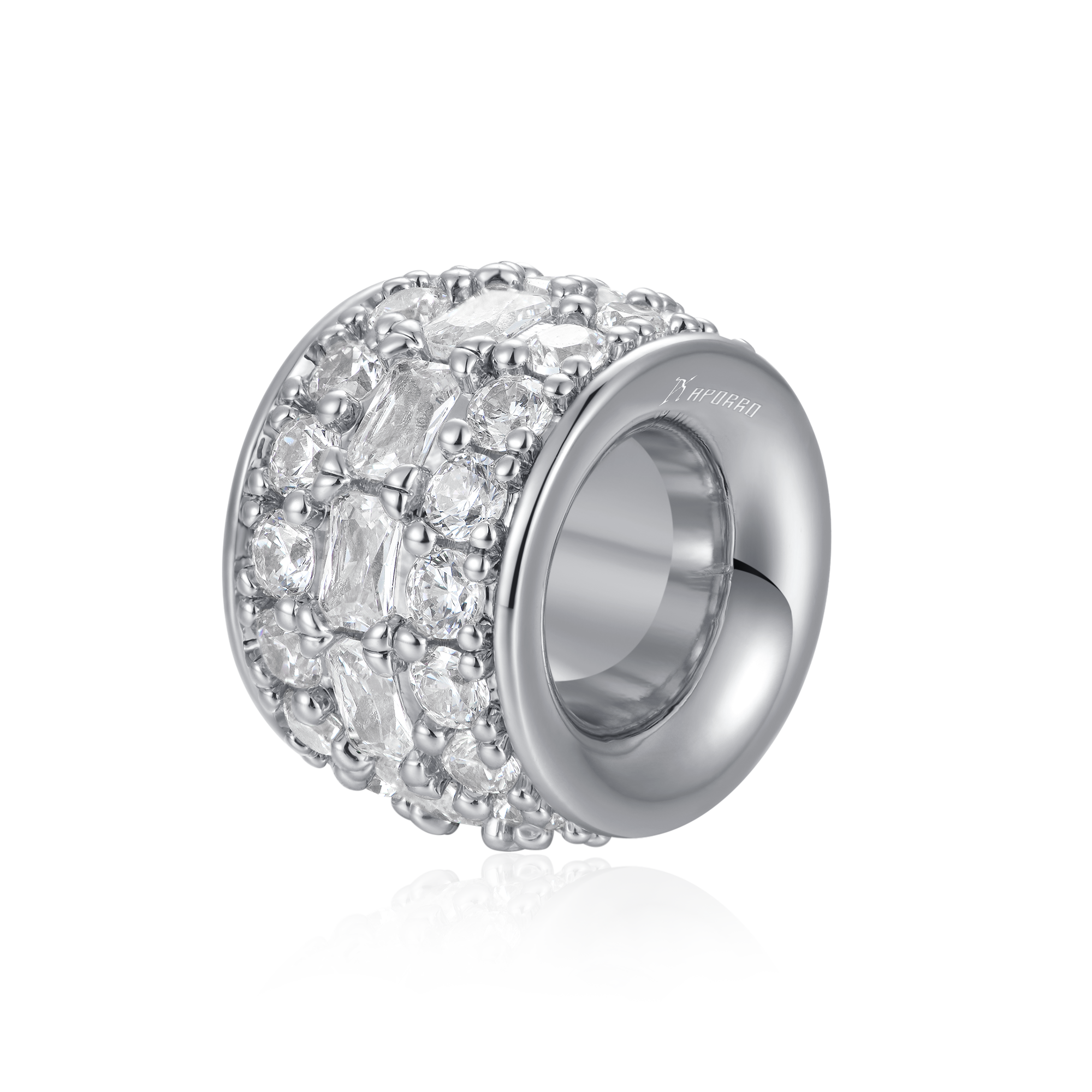 #Style_Emerald and Round Cut#Color_White Gold
