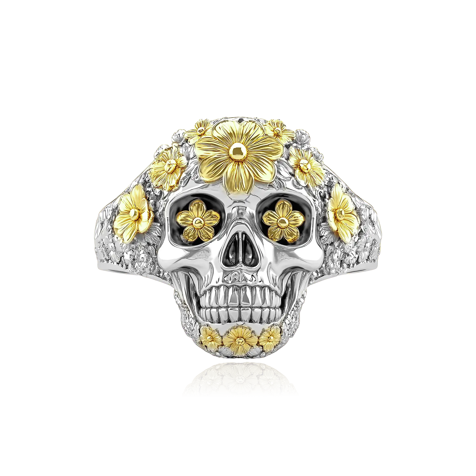 Anillo de Bloom Golden de Calavera