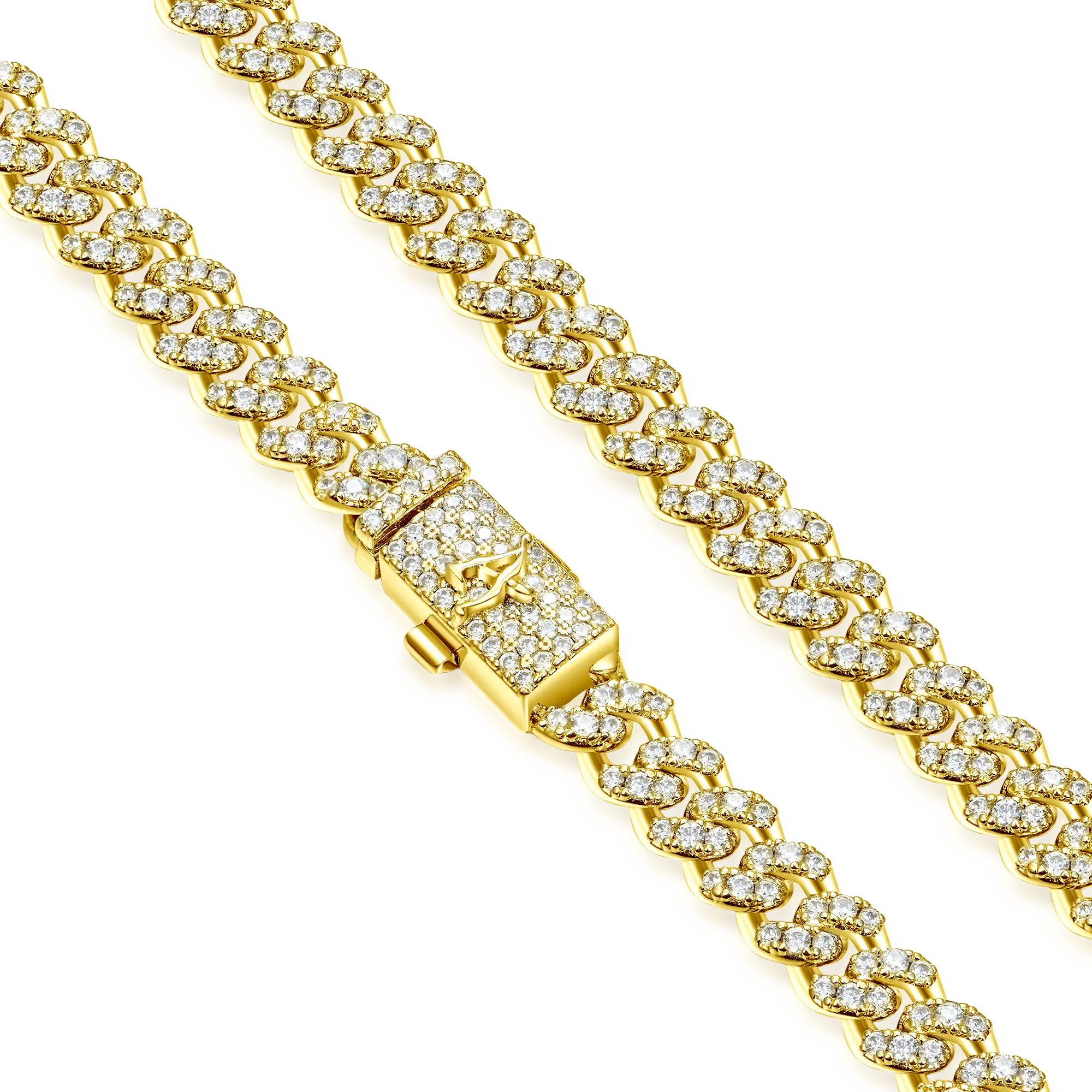 Moissanite Micro Round Cut Cuban Link Chain - 6mm