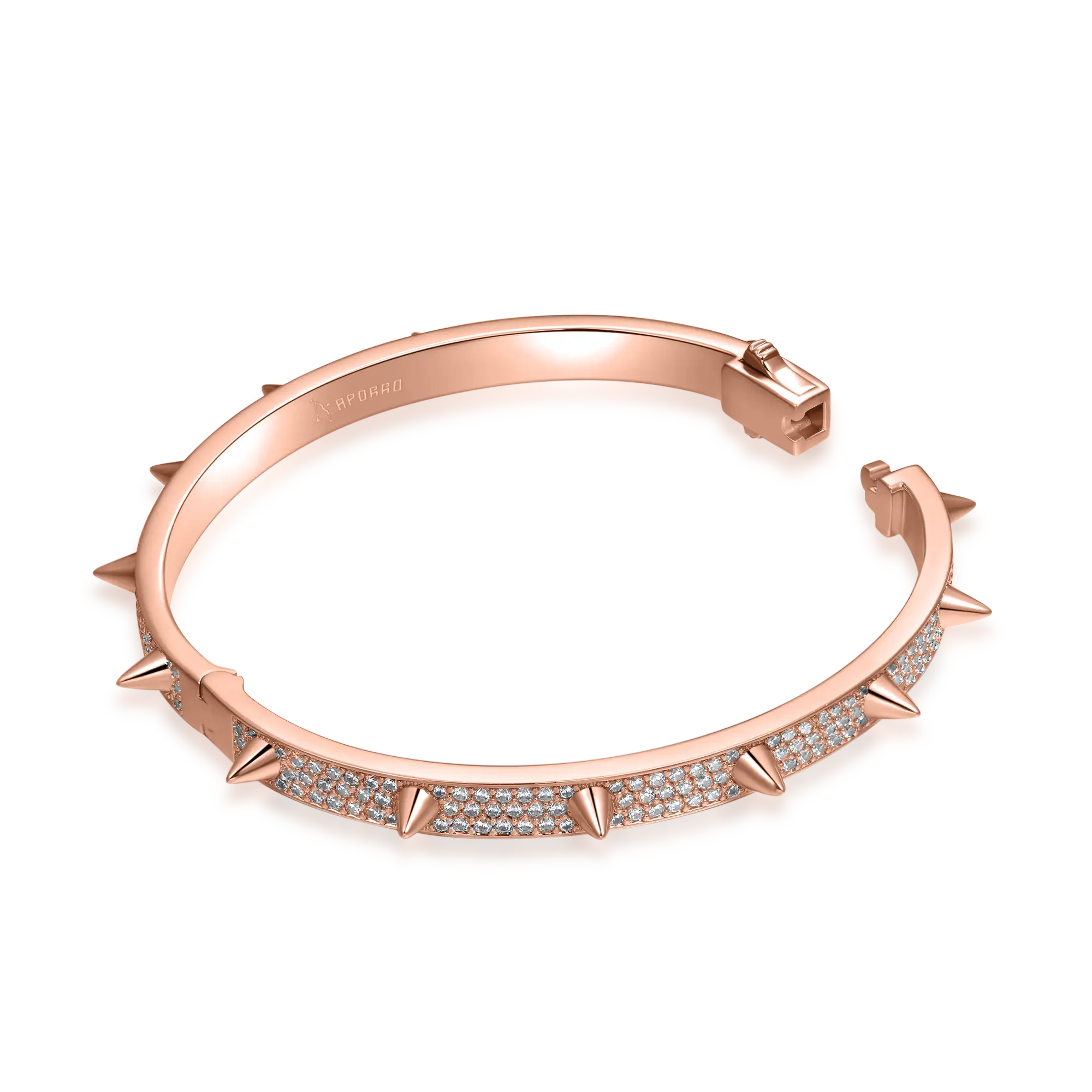 Pulsera de brazalete de espiga moissanite - 7 mm