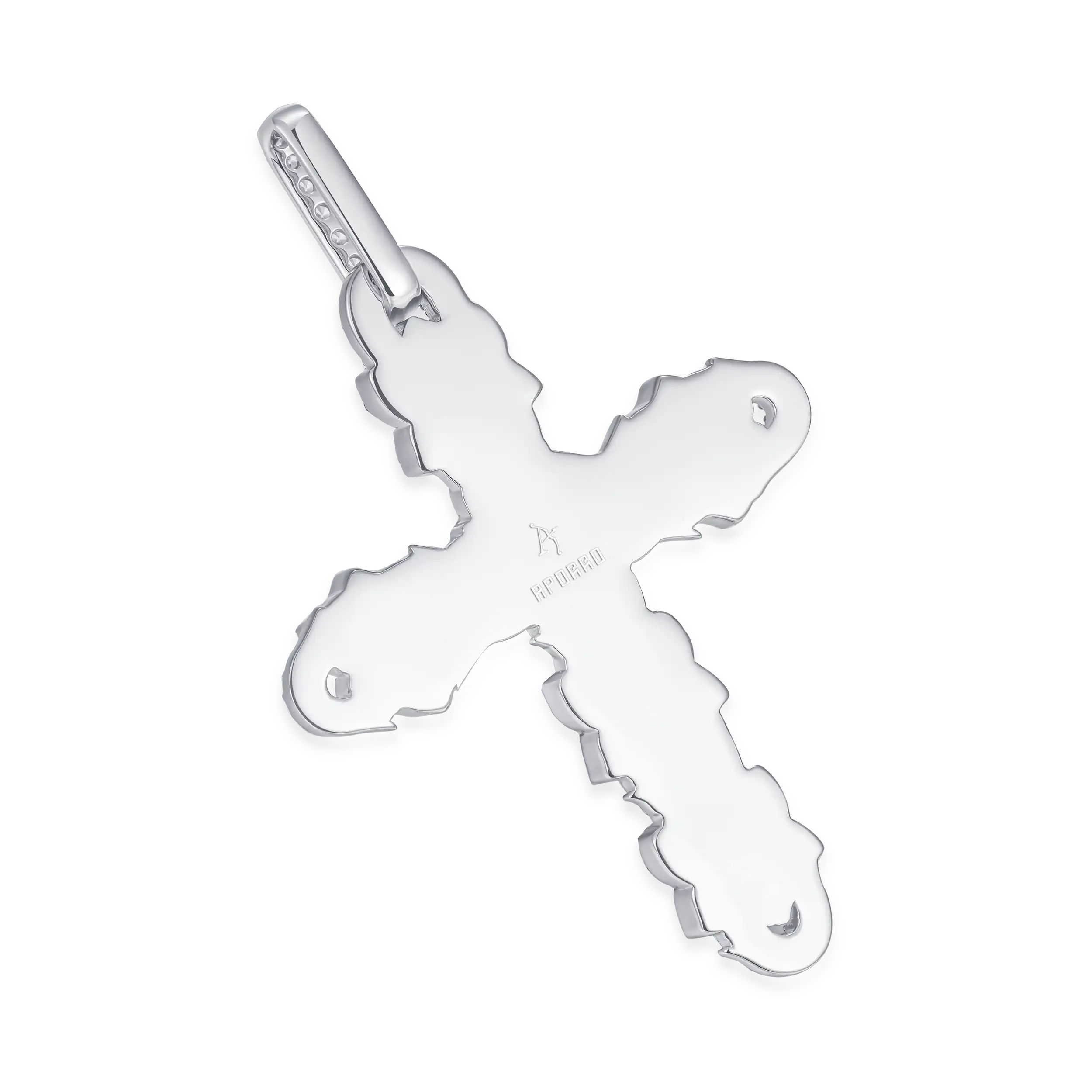 Pearl Rose Cross Pendant