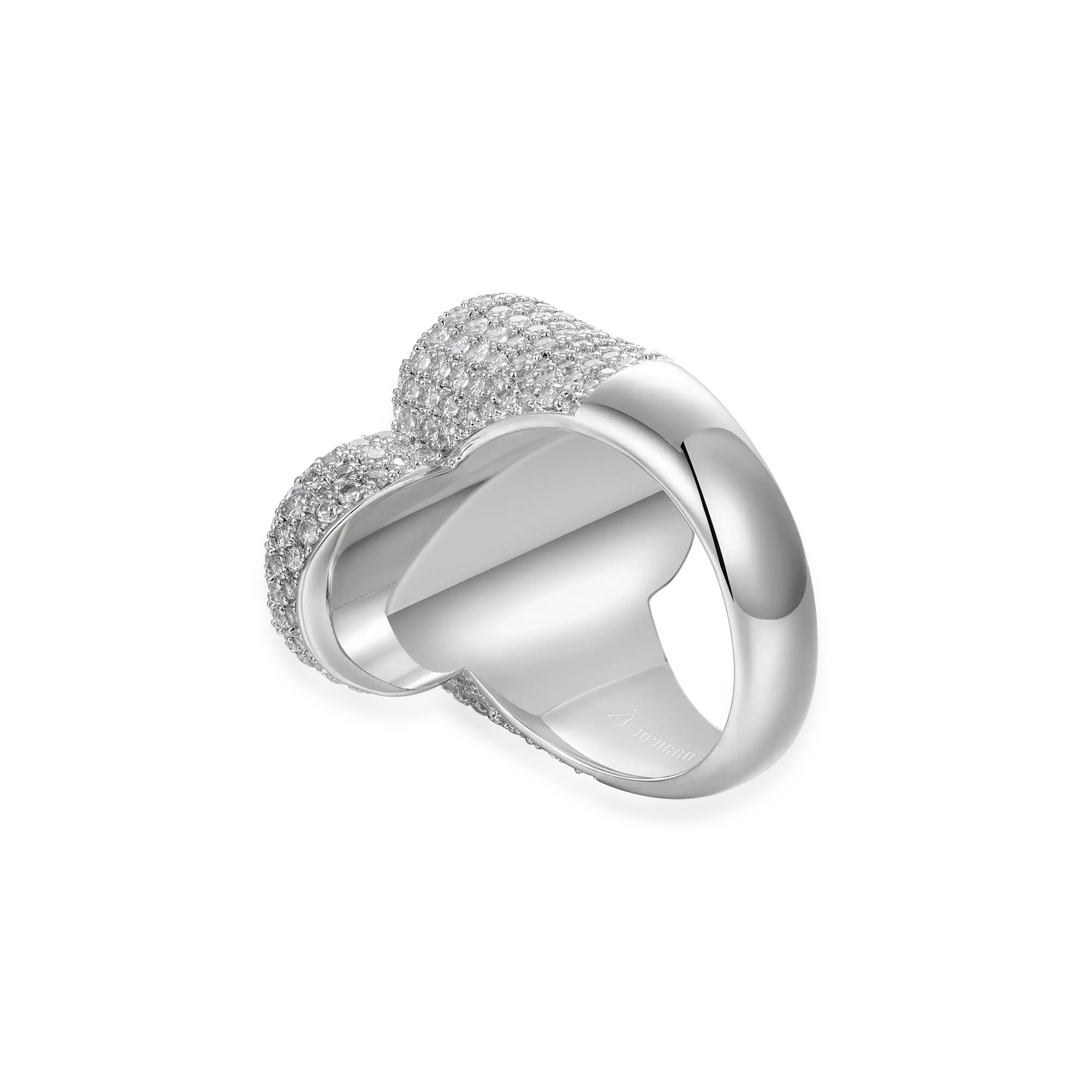 Iced Vitraux Vintage Rose Window Cross Ring