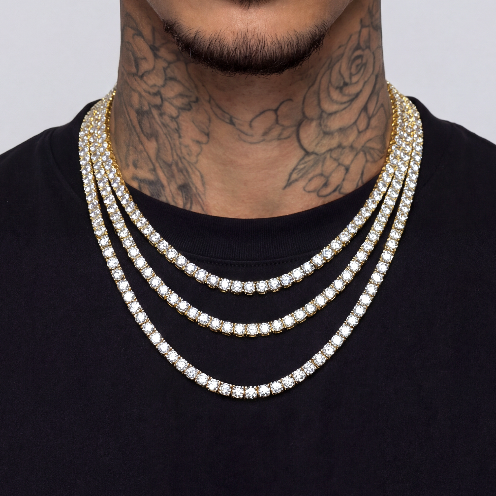 Triple Tennis Chain Statement Set