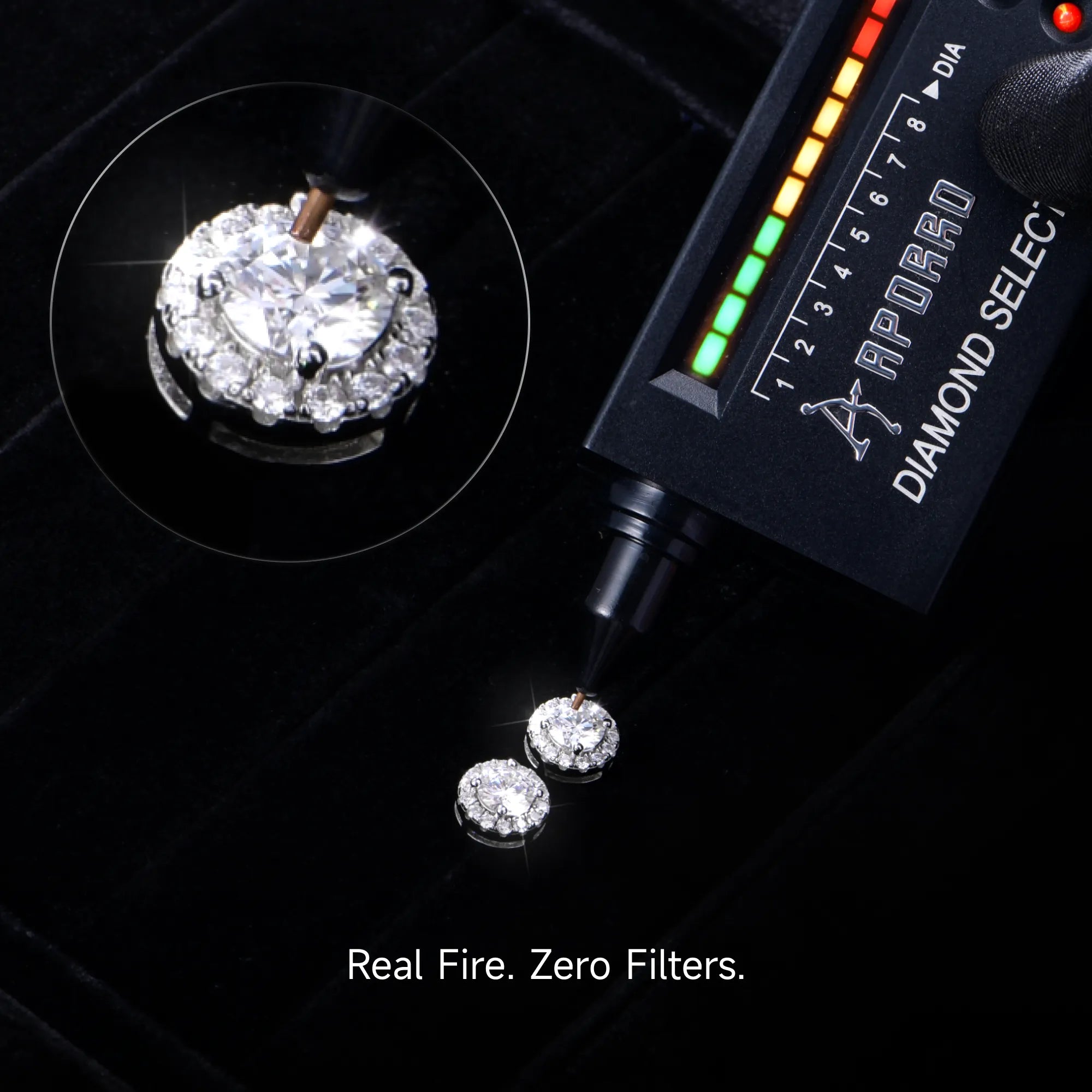 Moissanite S925 Halo Round Cut Stud Earring