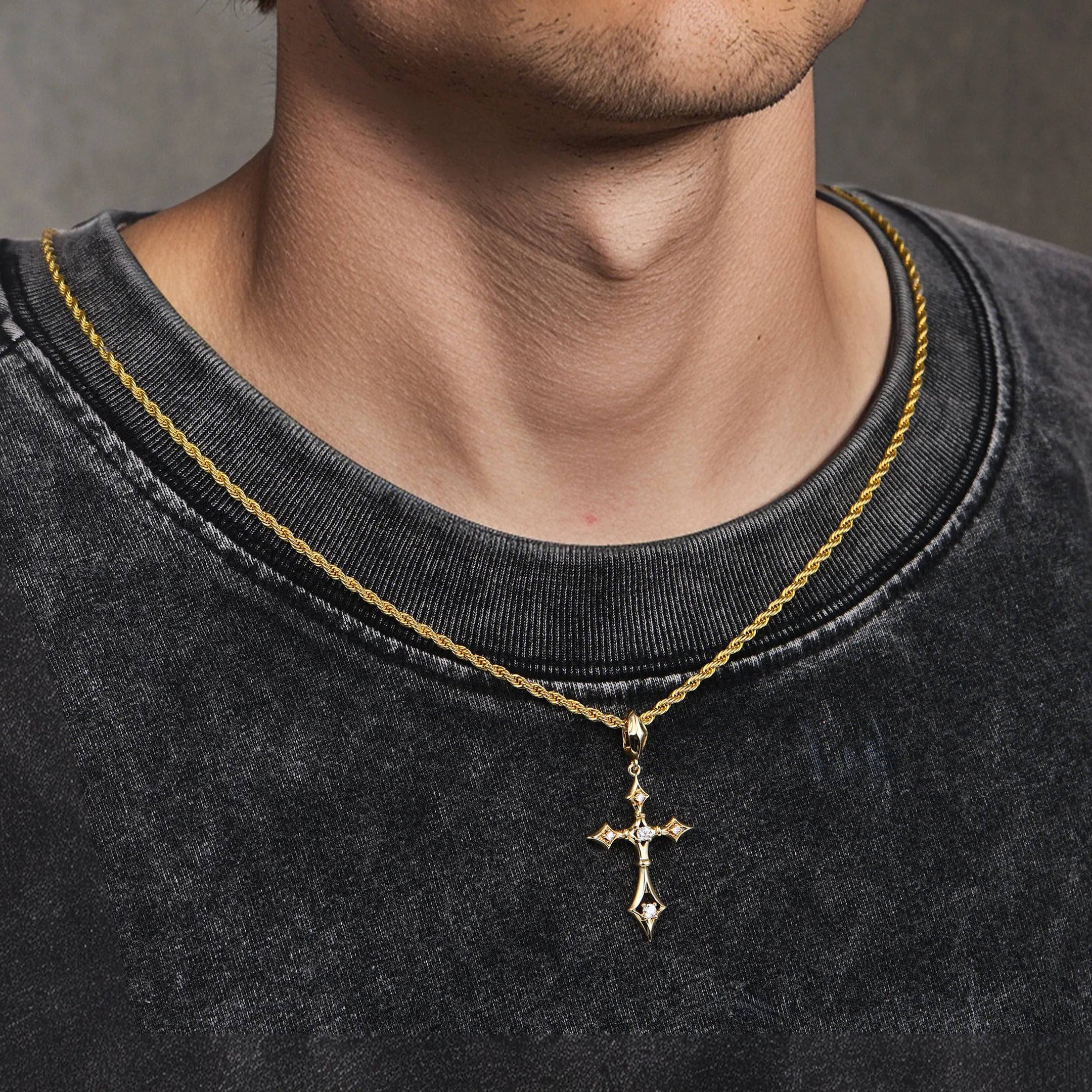 Moissanite Sanctum Cross Pendant