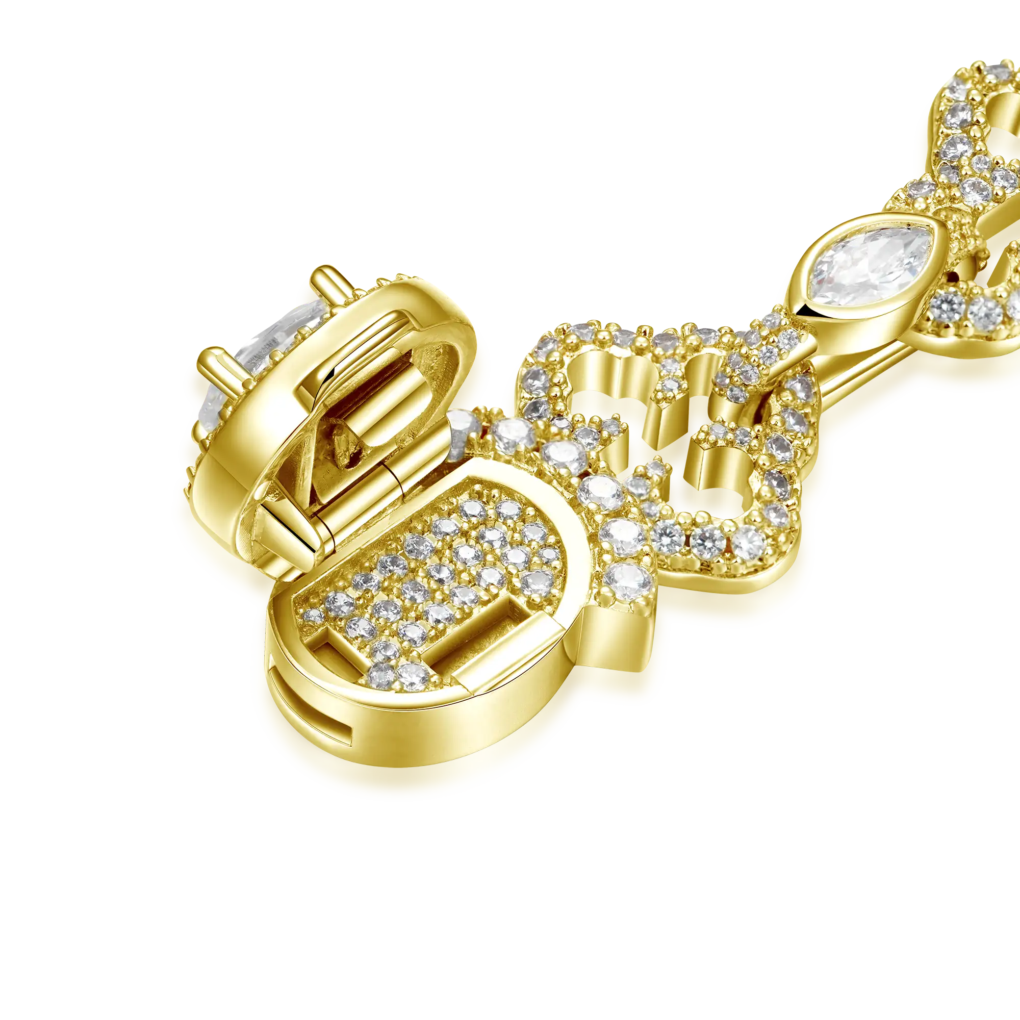 Moissanite marquise corta mezcla bottoni cadena de enlace cruzado - 12 mm