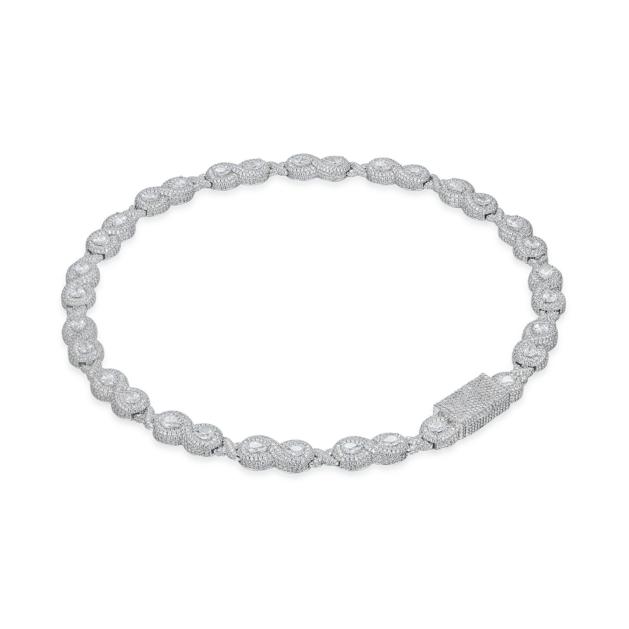 Cadena personalizada de 12 mm de lágrima infinita