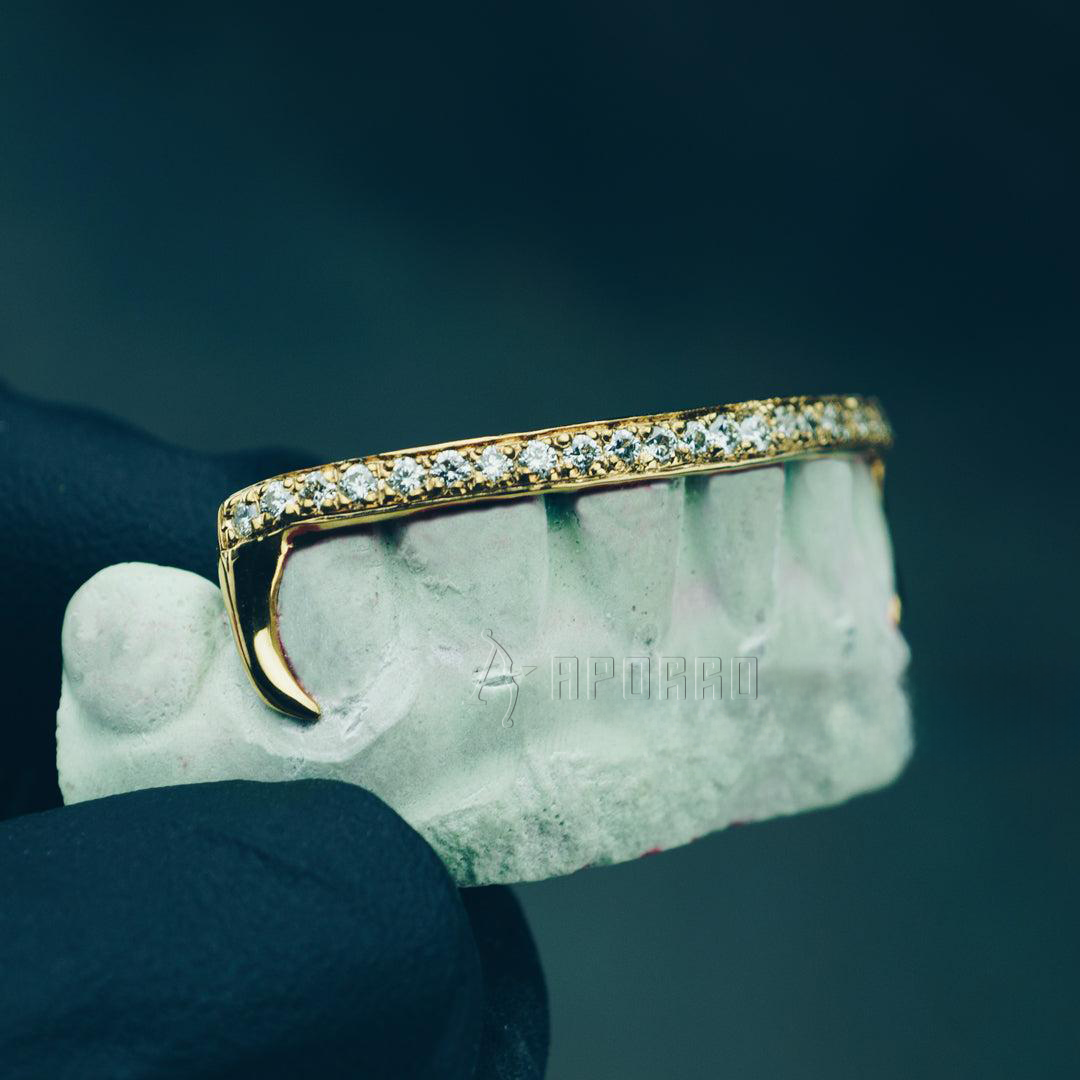 Barre de diamant de style Kim K personnalisé Grillz