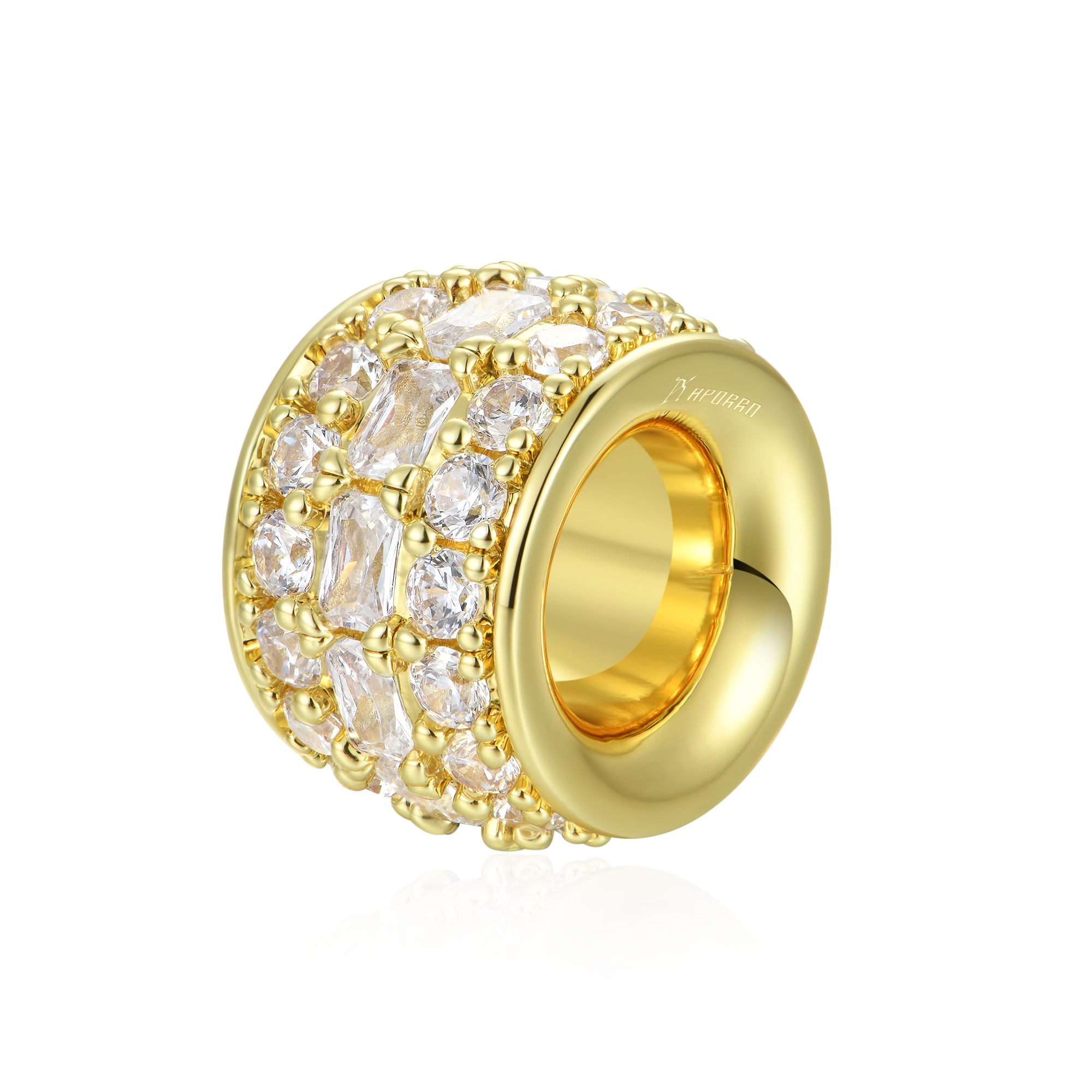 #Style_Emerald and Round Cut#Color_Yellow Gold