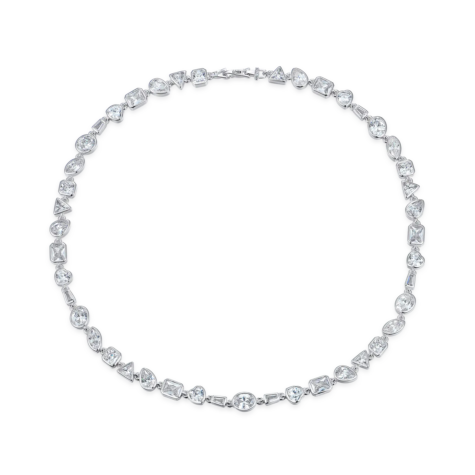 Cadena de bisel de piedra preciosa de forma mixta - 6 mm